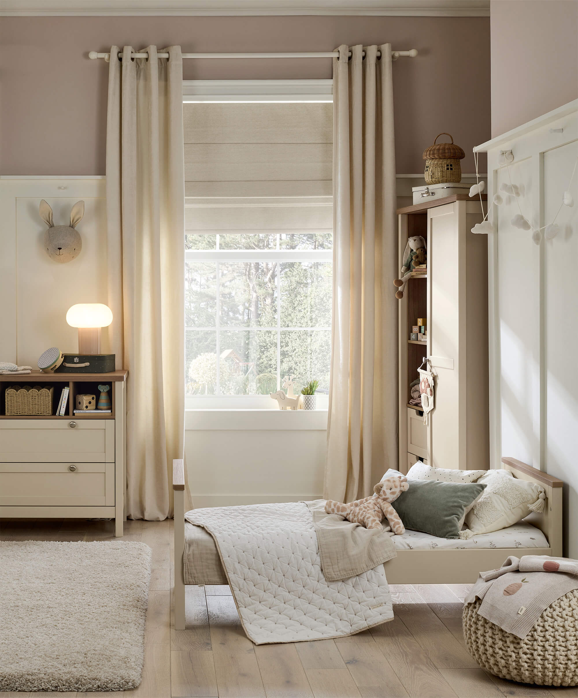 Harwell 3 Piece Cotbed Range with Dresser Changer & Wardrobe - Cashmere - Image 5
