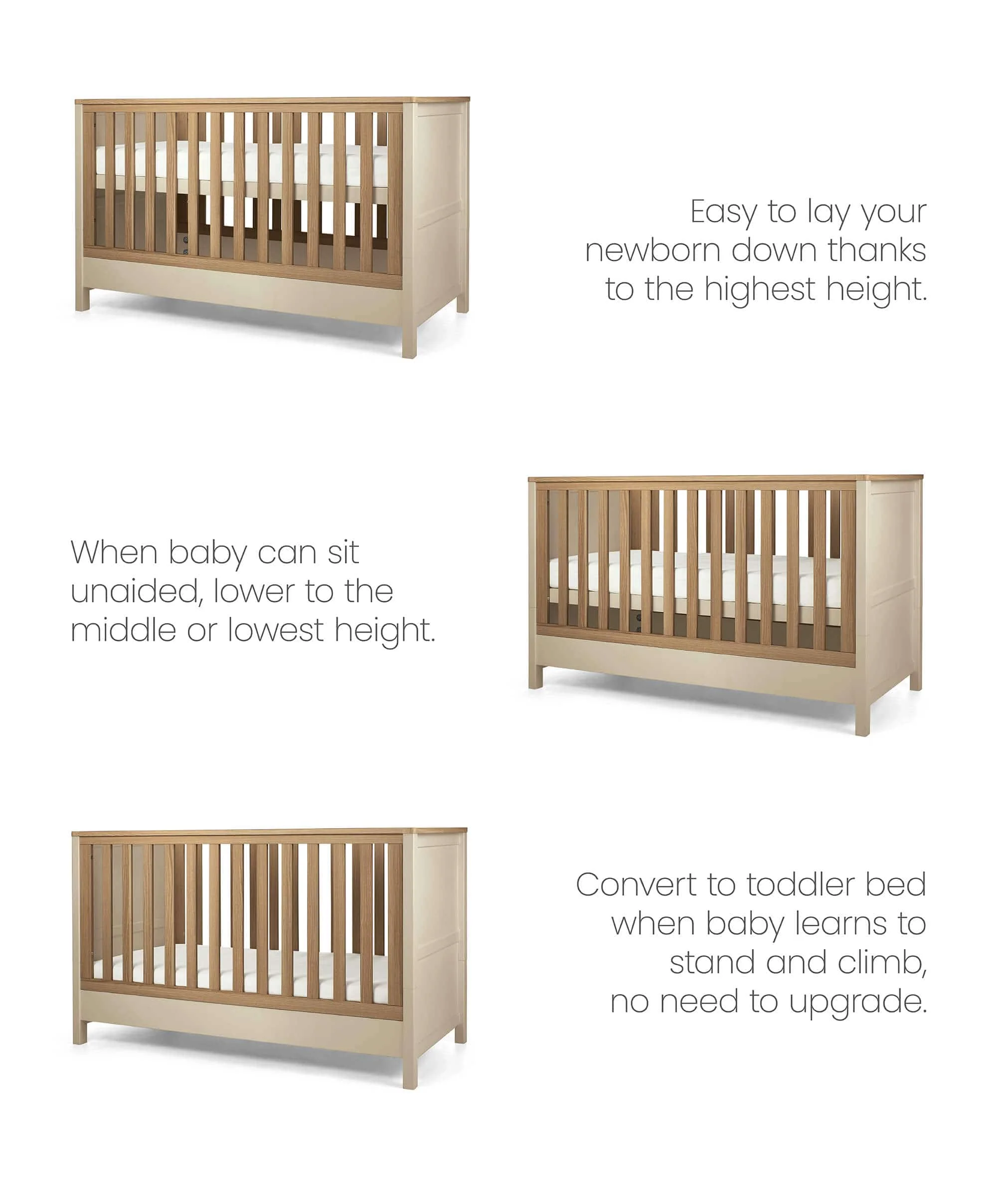 Harwell 2 Piece Cotbed Set with Dresser Changer - Cashmere - Image 8
