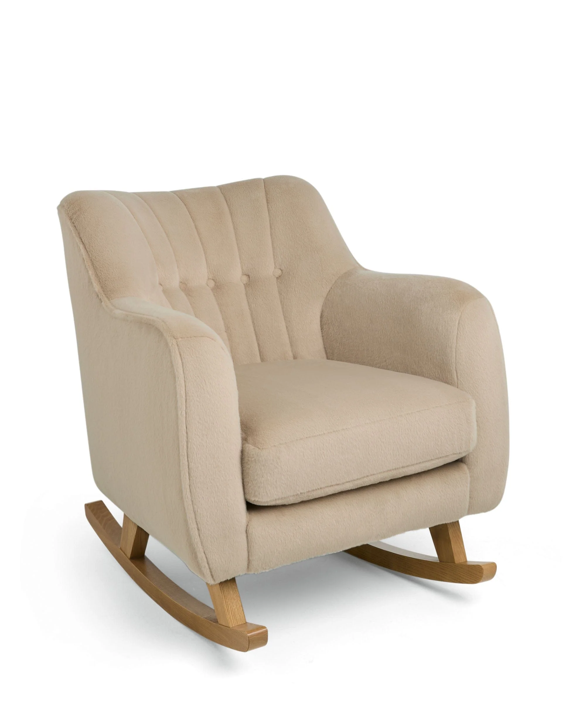 Hilson Nursing Chair & Footstool Set - Almond Sherpa - Image 2
