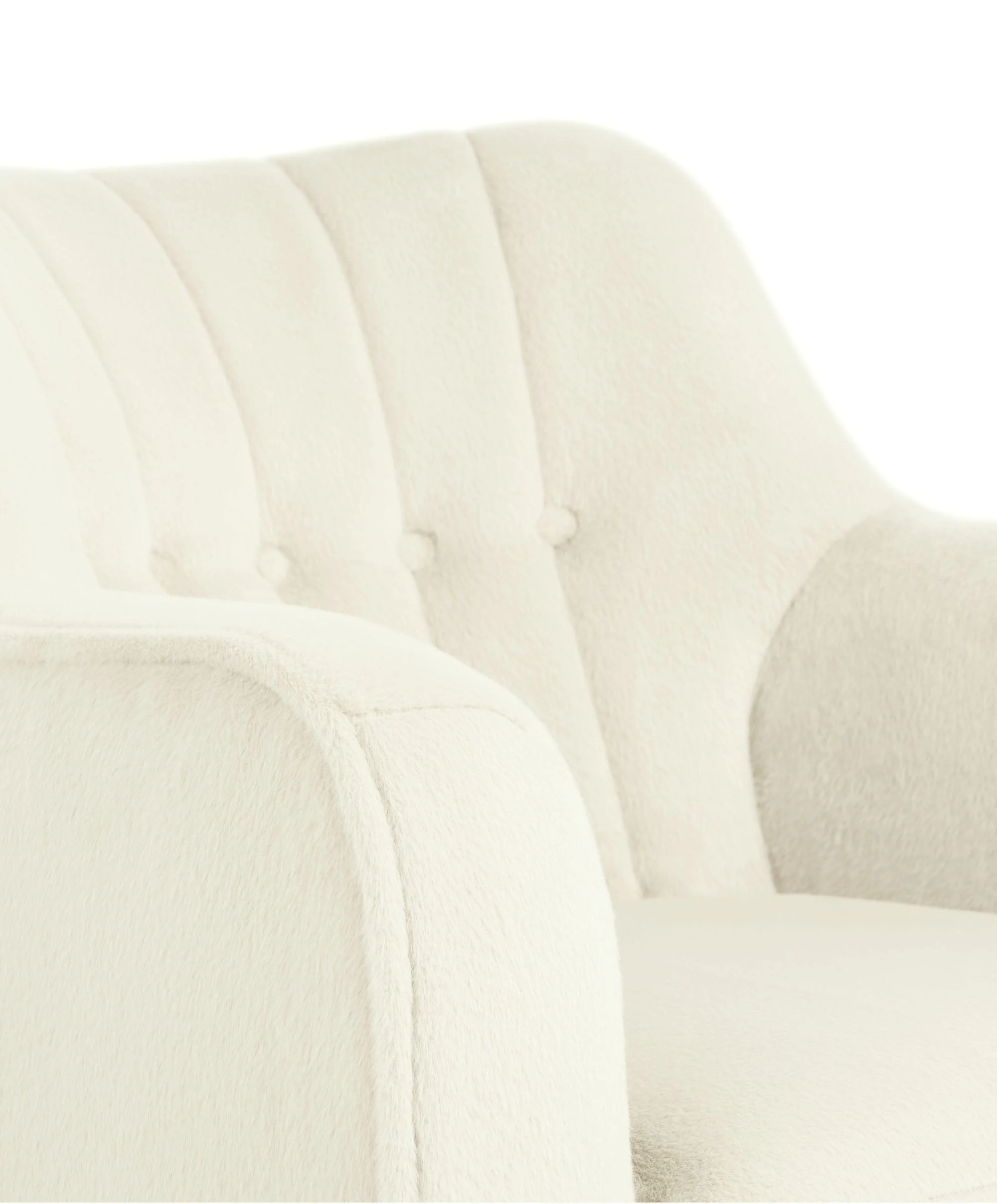Hilston Nursing Chair & Footstool Set - Feather Sherpa - Image 4
