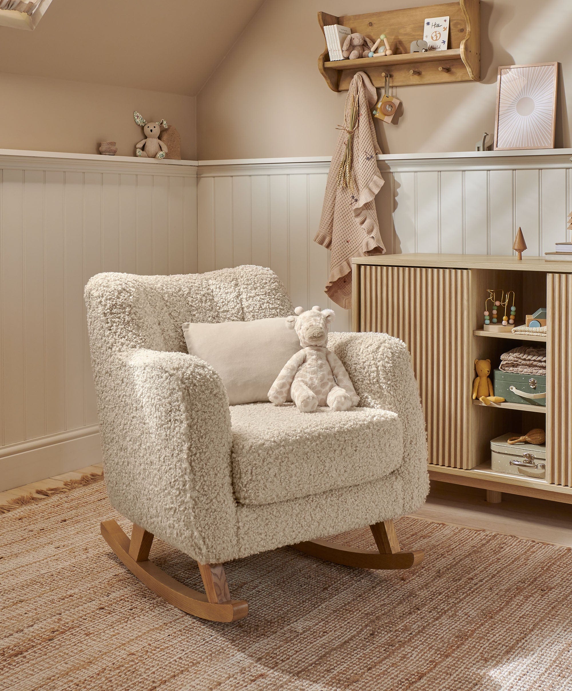 Hilston Nursing Chair - Biscuit Teddy