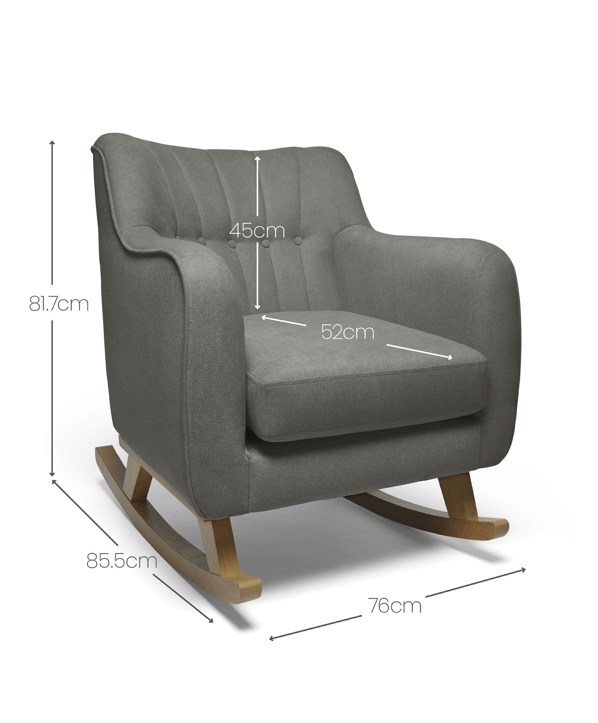 Hilston Nursing Chair - Grey Woven - Image 6