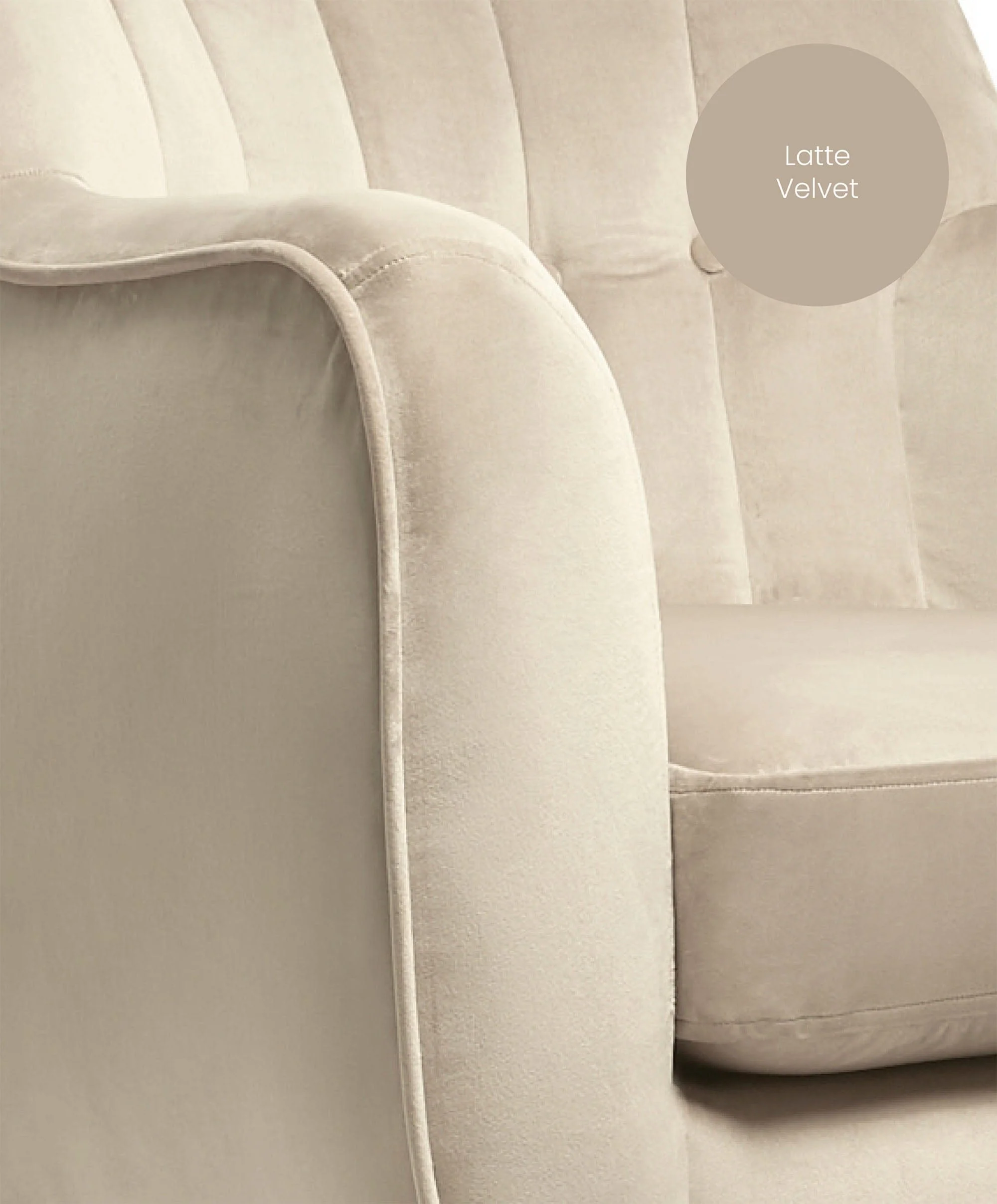 Hilston Nursing Chair - Latte Velvet - Image 4