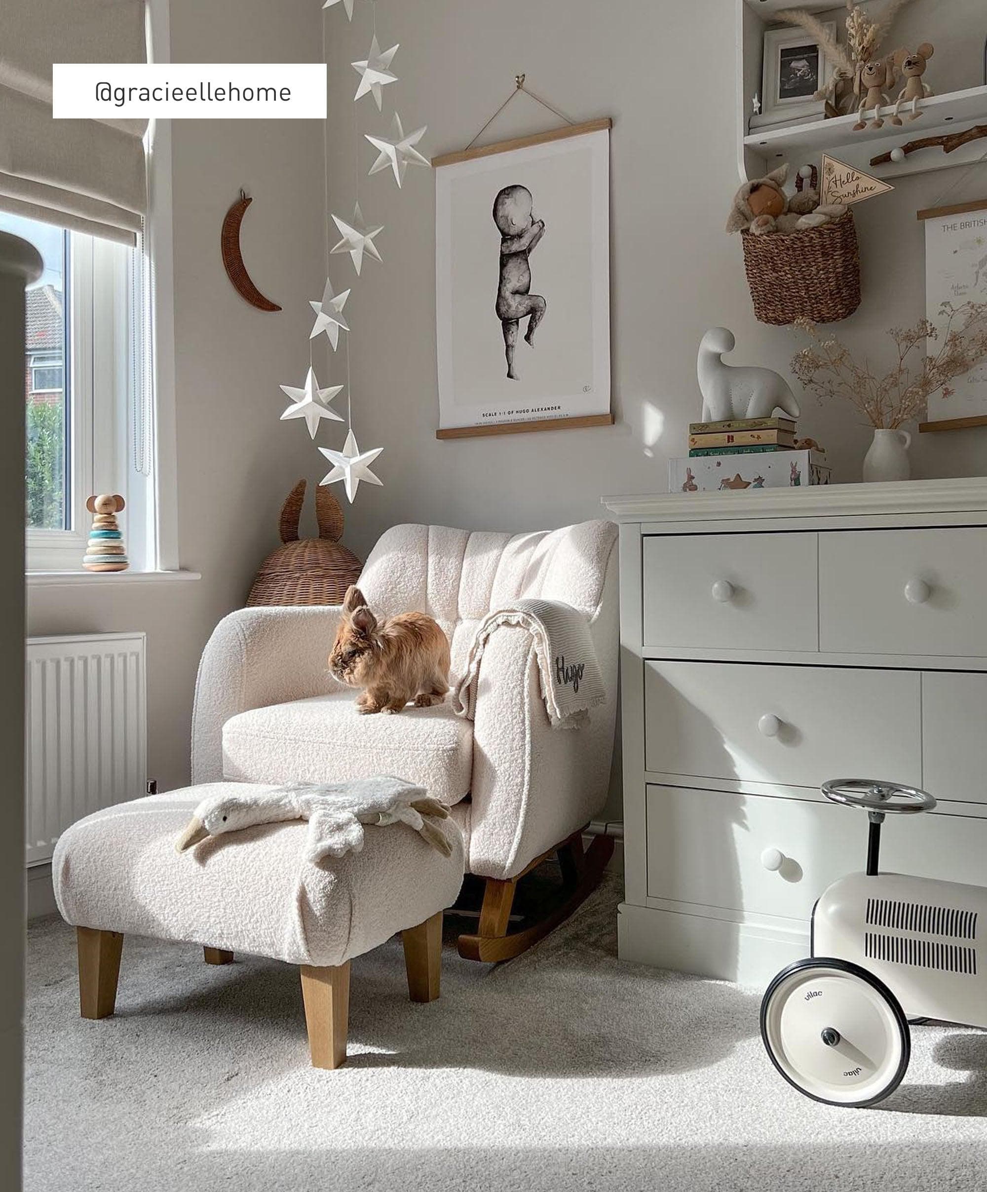 Hilston Nursing Chair - Off White Boucle - Image 3