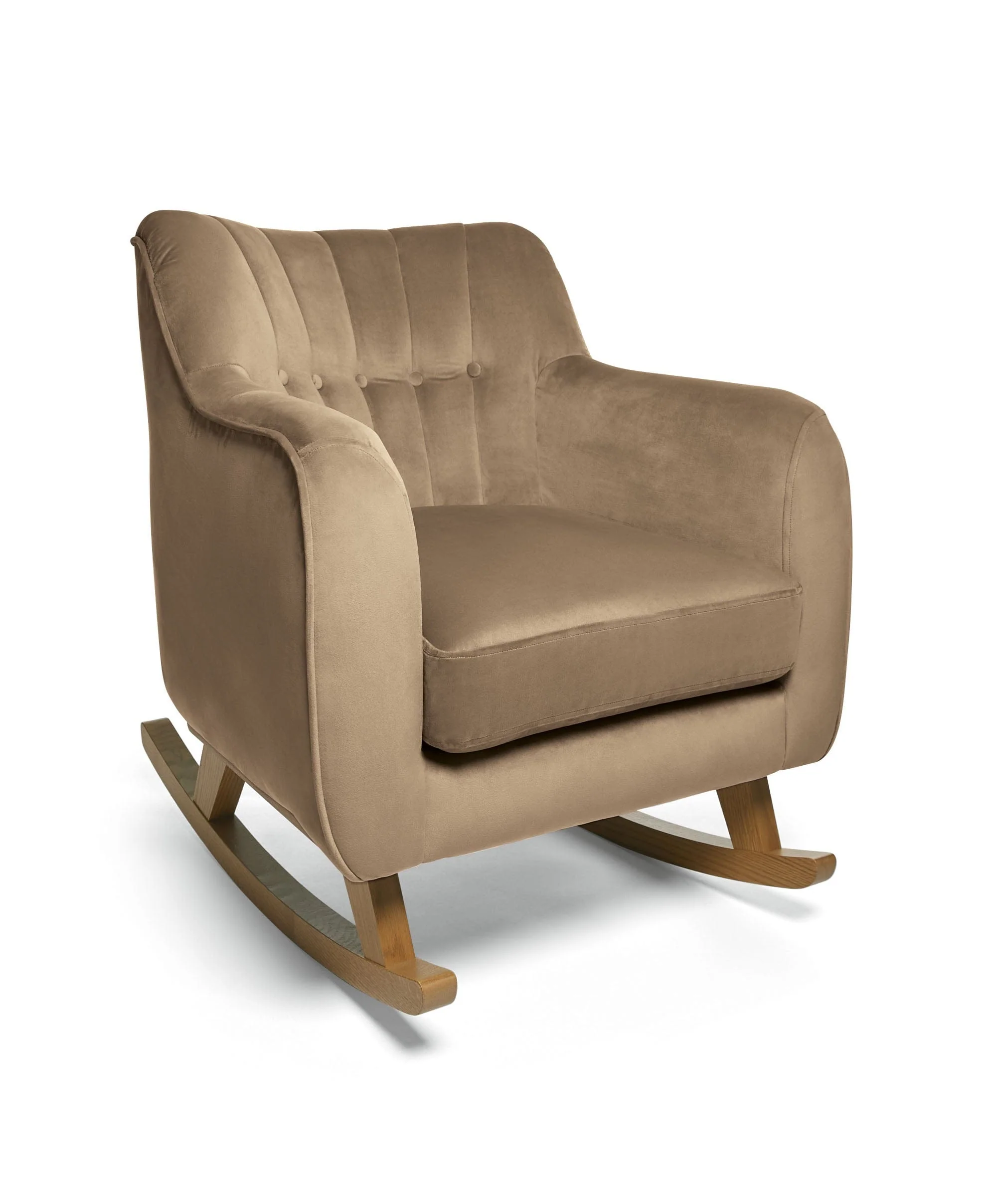 Hilson Nursing Chair & Footstool Set - Mocha Velvet - Image 2