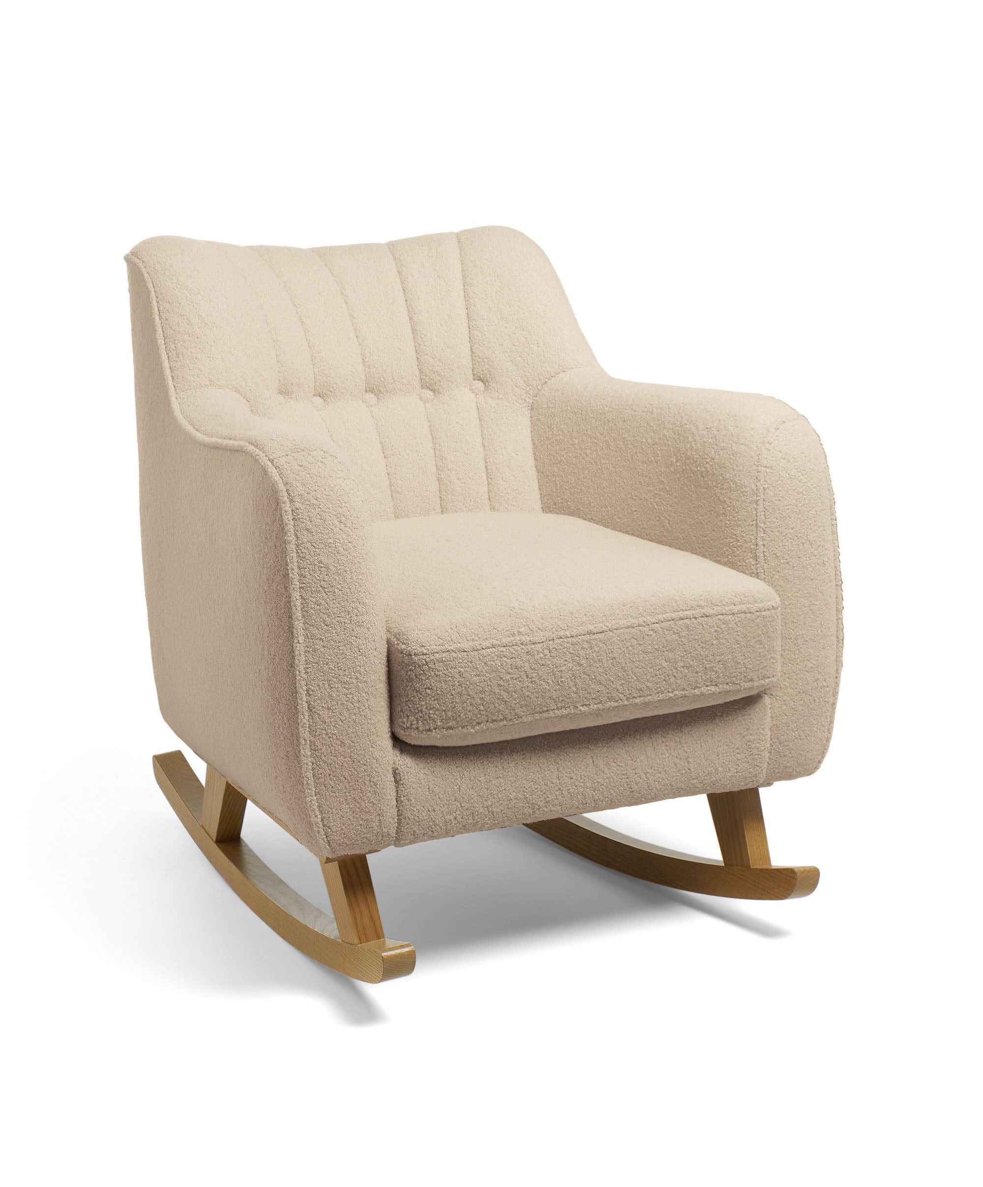 Hilston Nursing Chair & Footsool Set - Oatmeal Boucle - Image 3