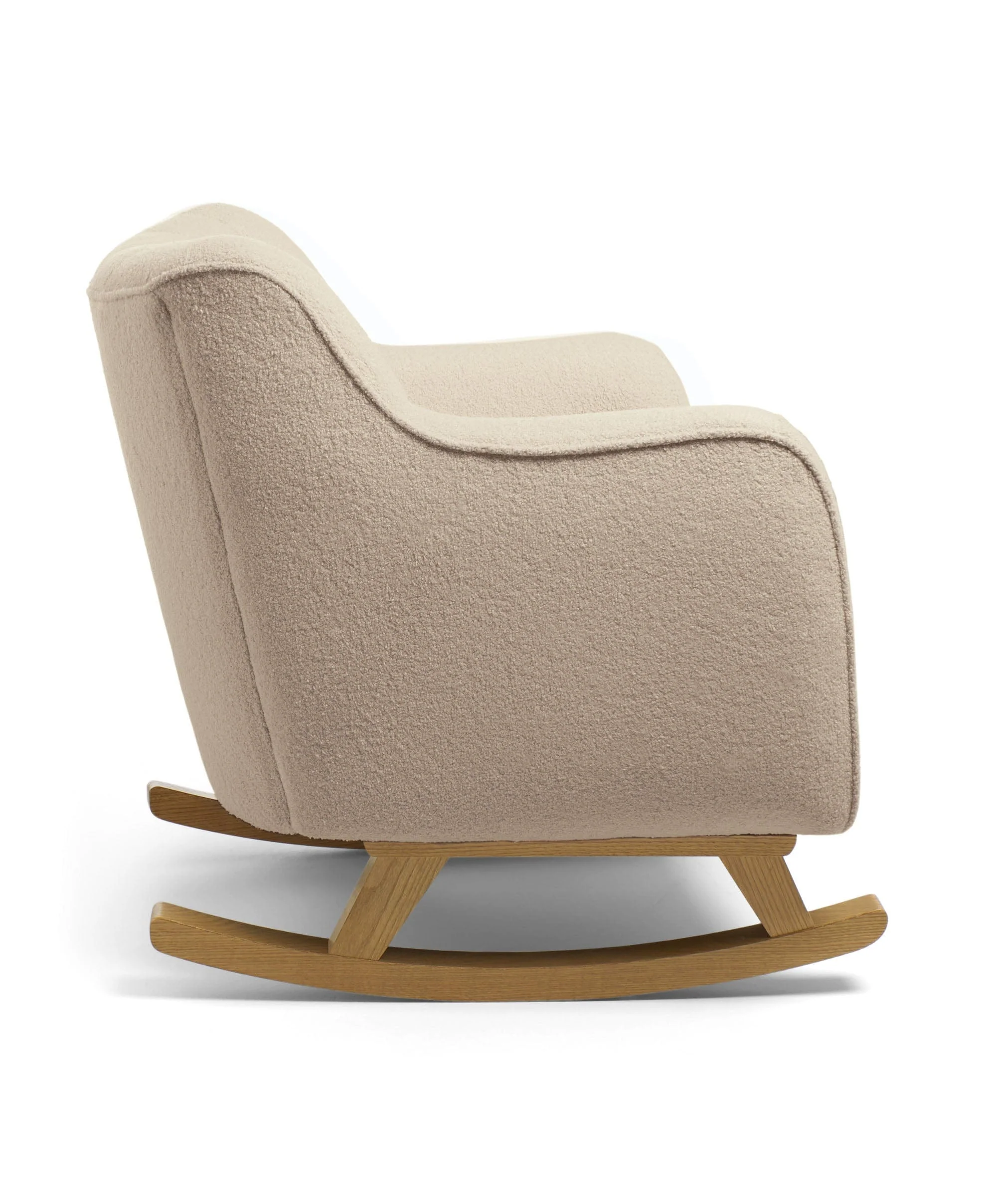 Hilston Nursing Chair & Footsool Set - Oatmeal Boucle - Image 4