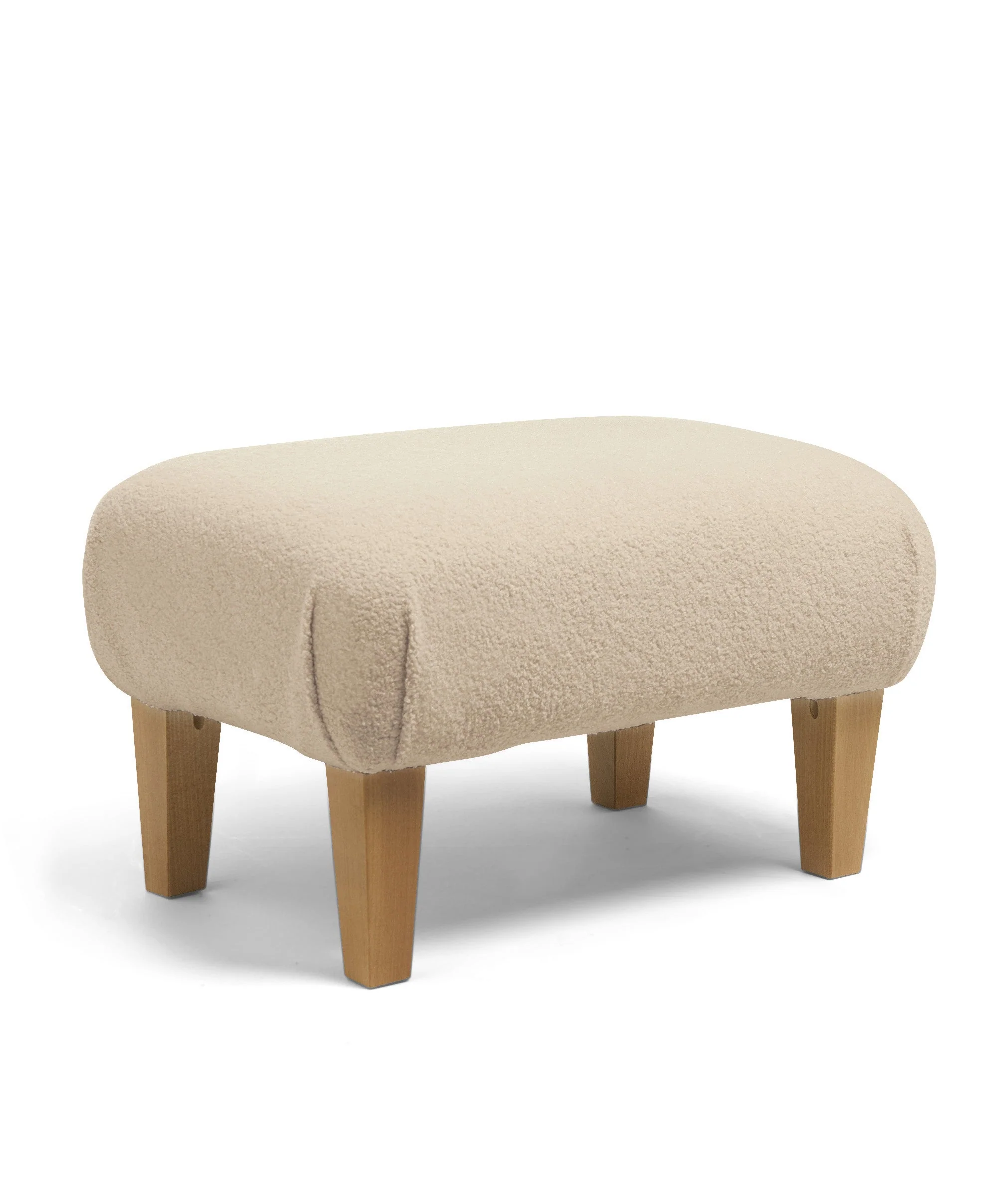 Hilston Nursing Chair & Footsool Set - Oatmeal Boucle - Image 5