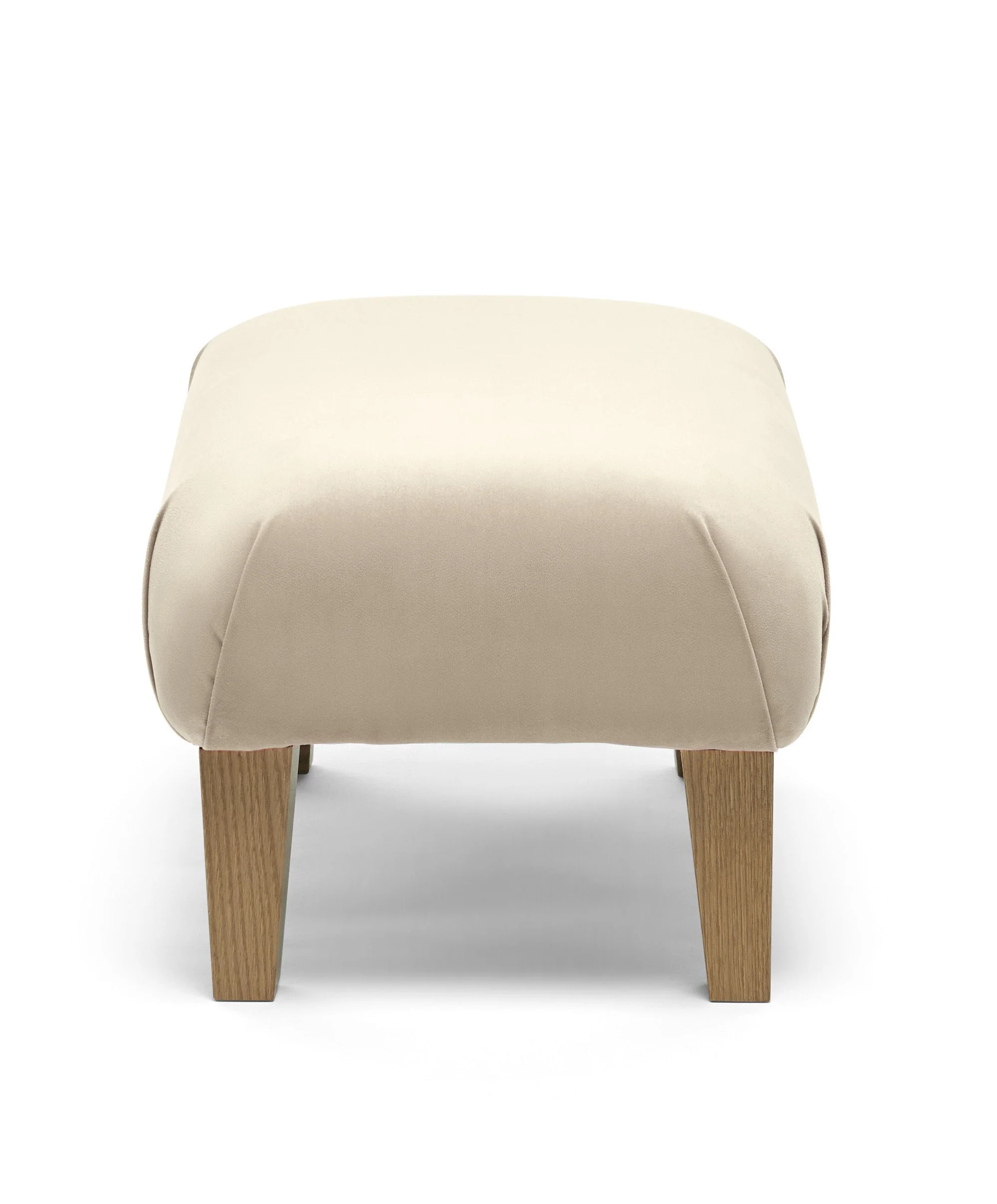 Hilston Nursing Chair & Footsool Set - Latte Velvet - Image 5