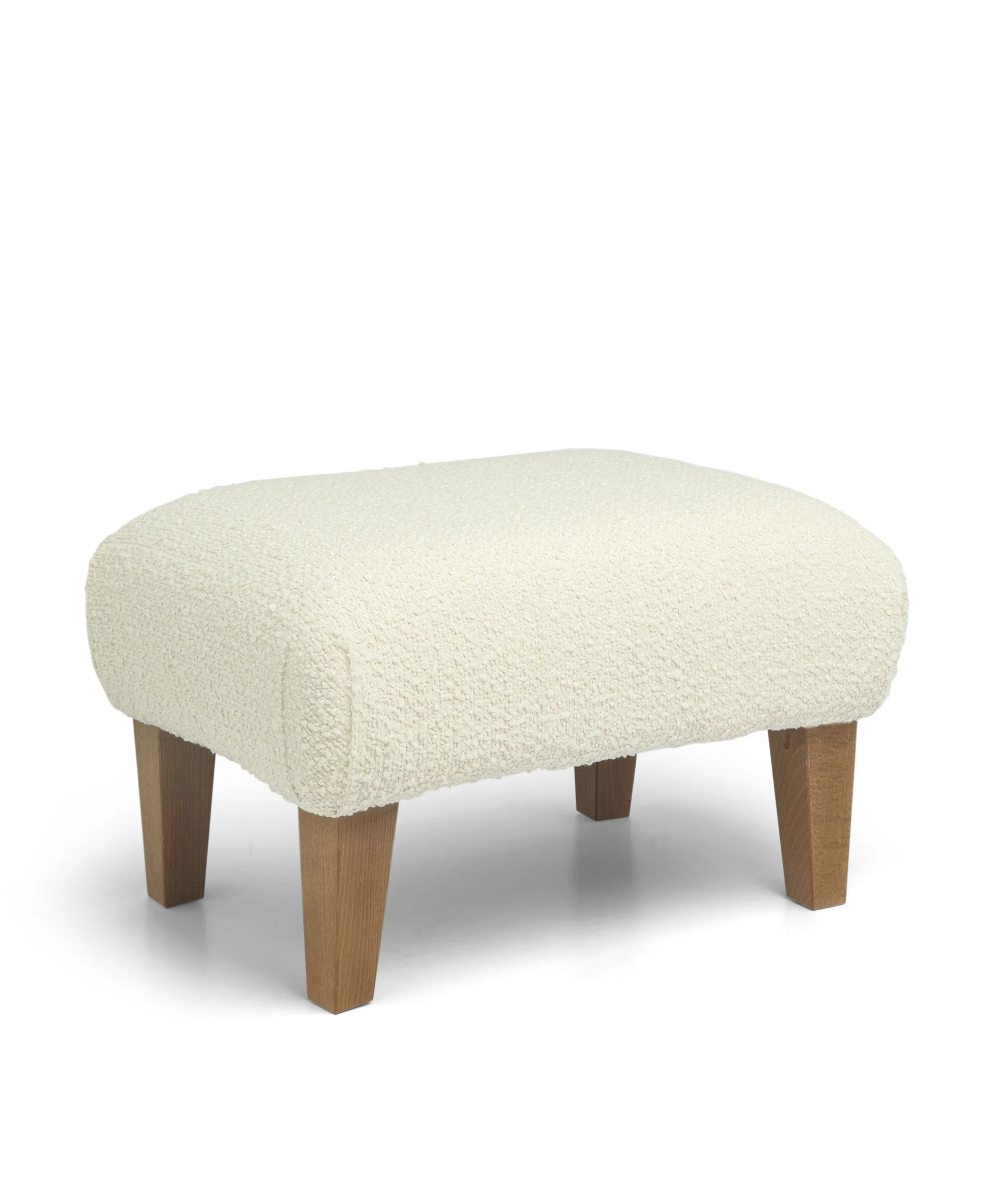 Hilston Nursing Chair & Footsool Set - Oyster Chenille Boucle - Image 5