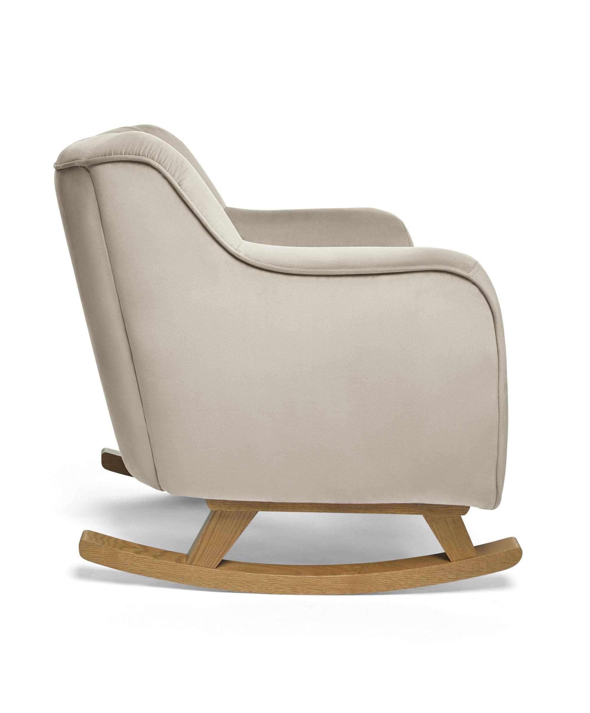 Hilston Nursing Chair & Footsool Set - Stone Velvet - Image 4