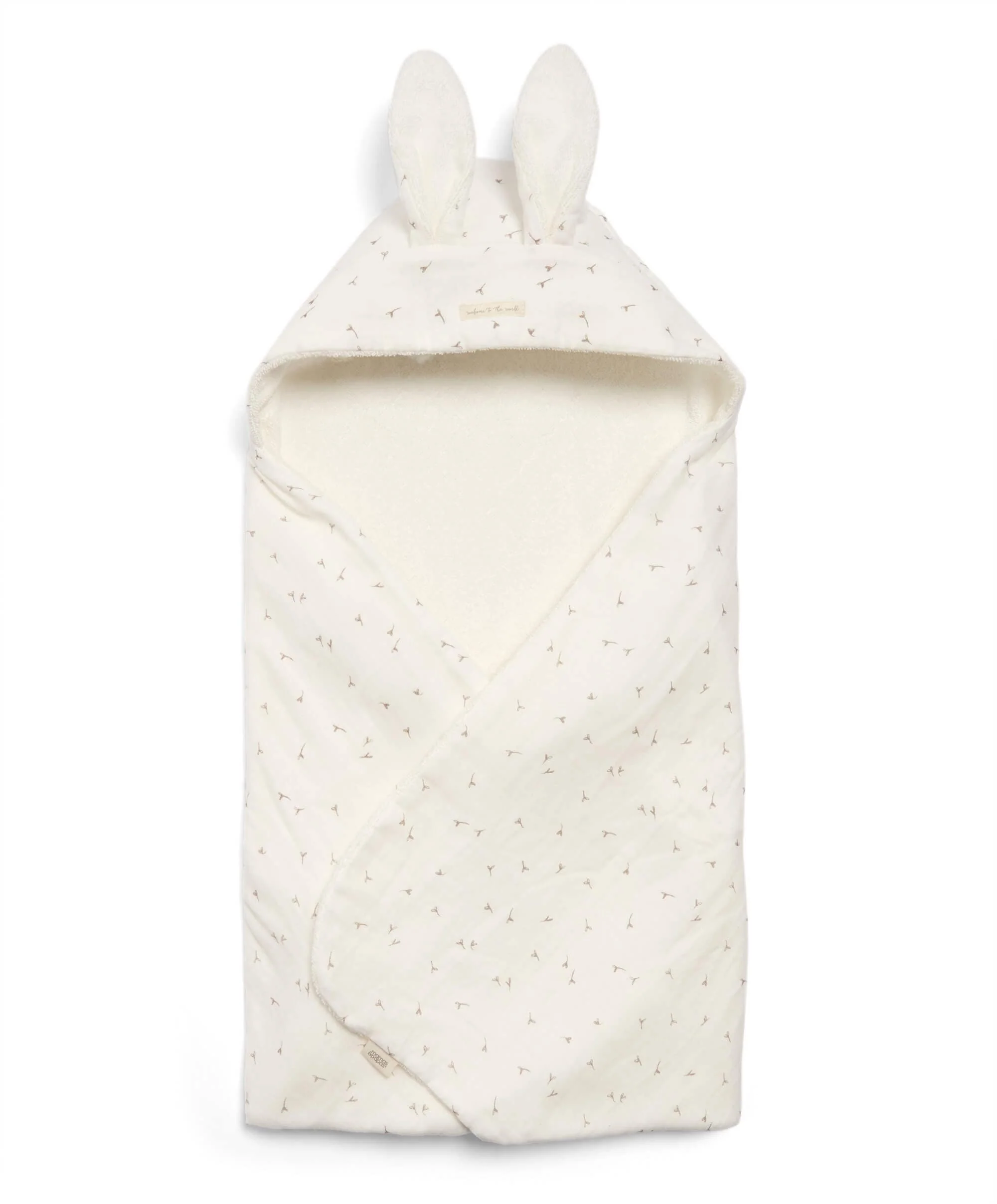 Hooded Towel - White - Welcome to the World Seedling - Image 4