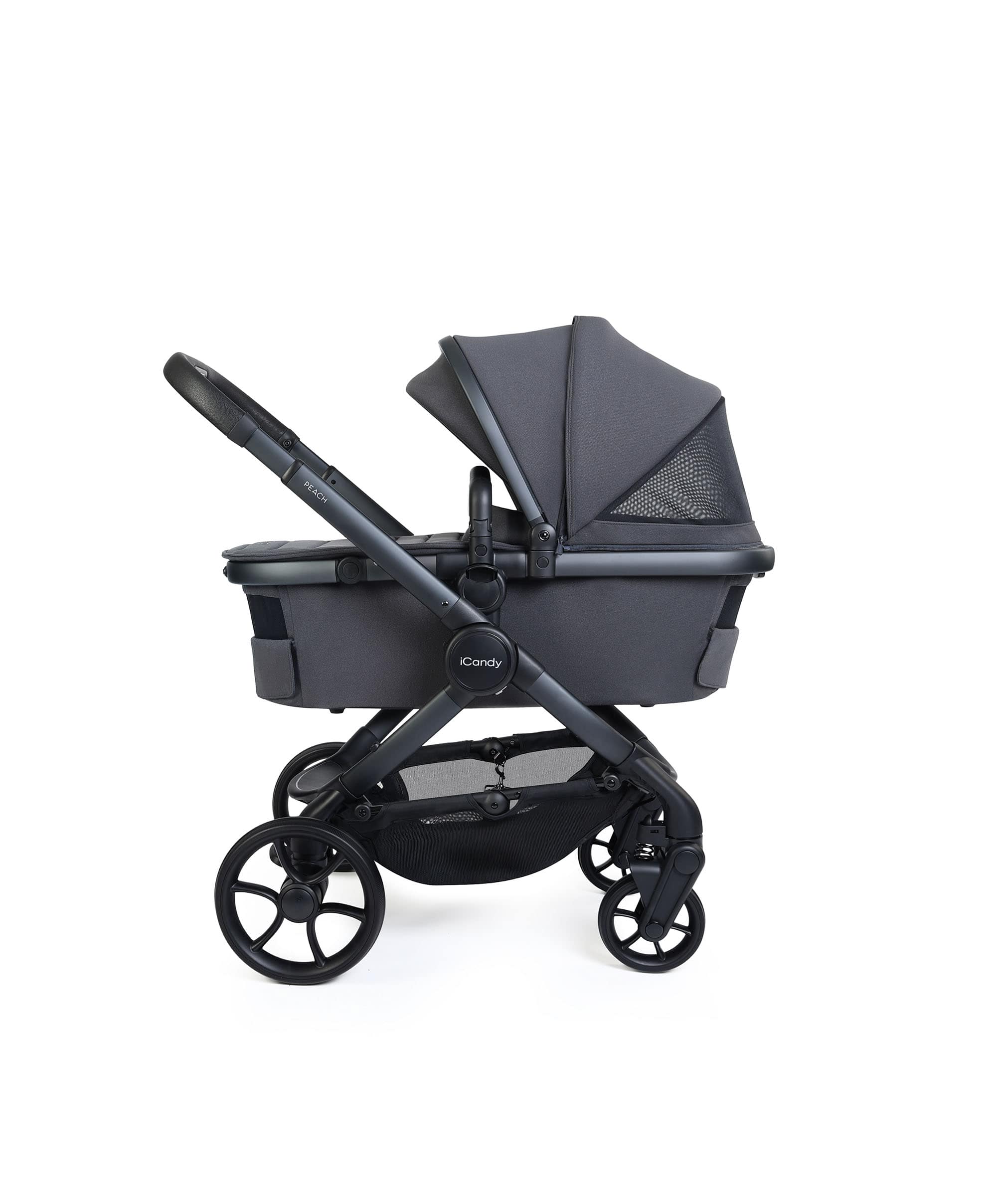 iCandy Peach 8 Complete Bundle with Cybex Cloud T i-Size Rotating Baby Car Seat - Grey - Image 3
