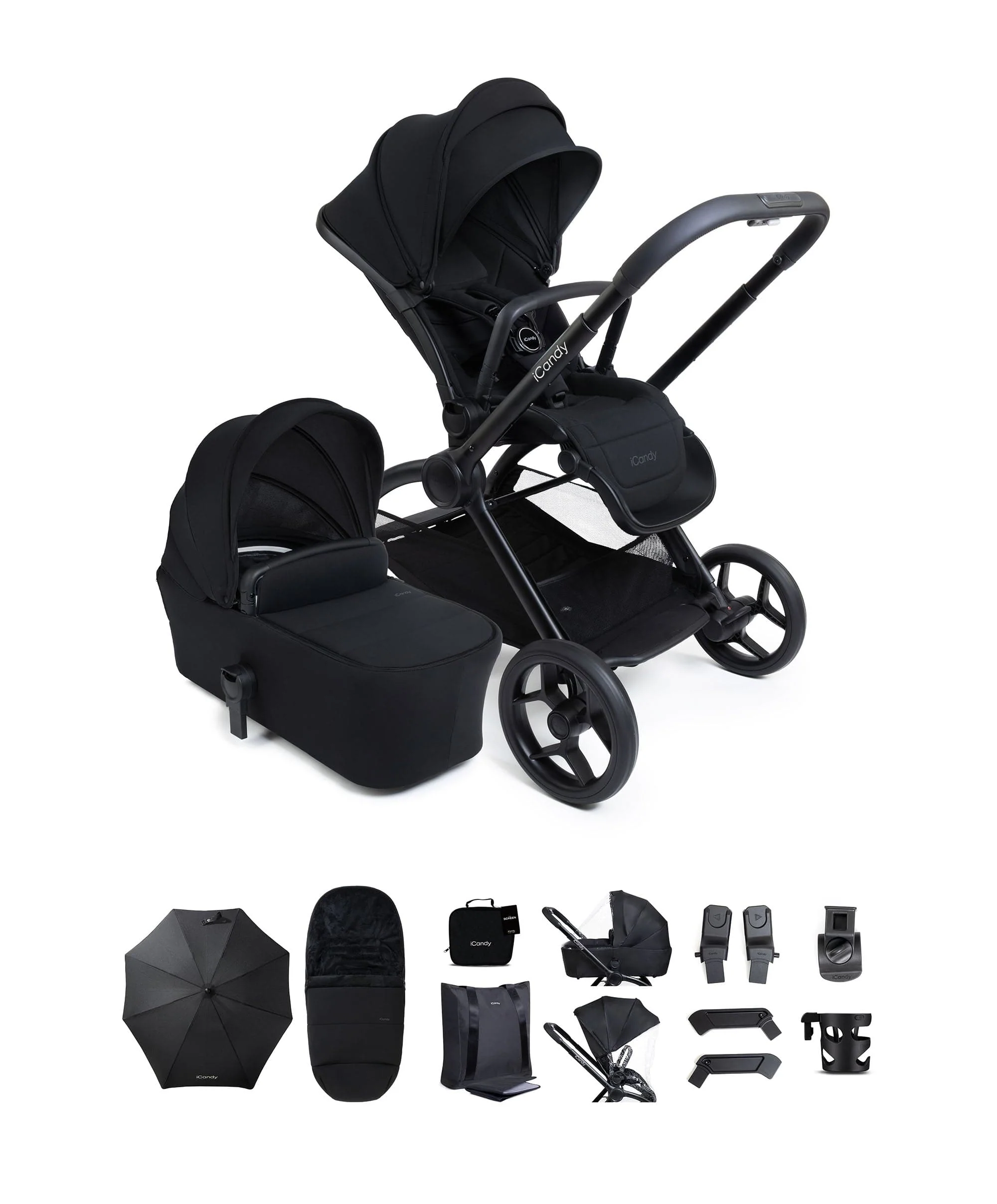 iCandy Core 2 Pushchair & Carrycot Bundle - Black