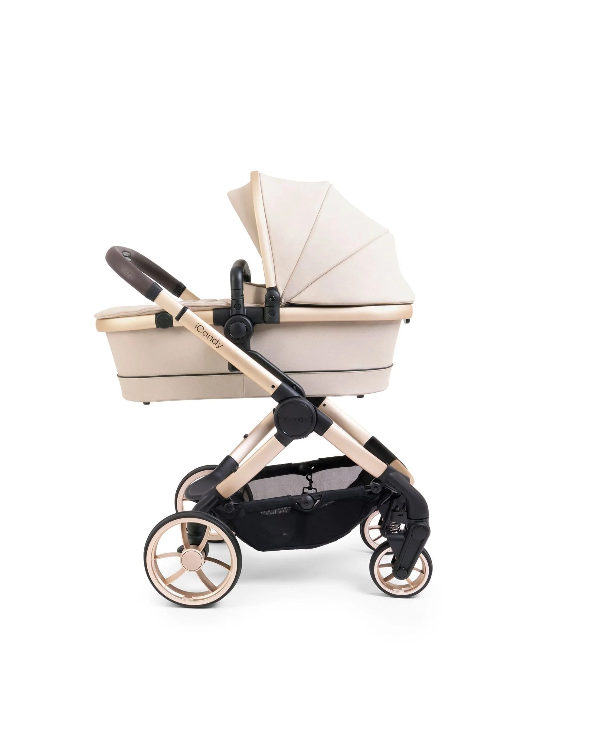 iCandy Peach 7 Complete Pushchair Bundle with Cybex Cloud T Car Seat - Biscotti - Image 2