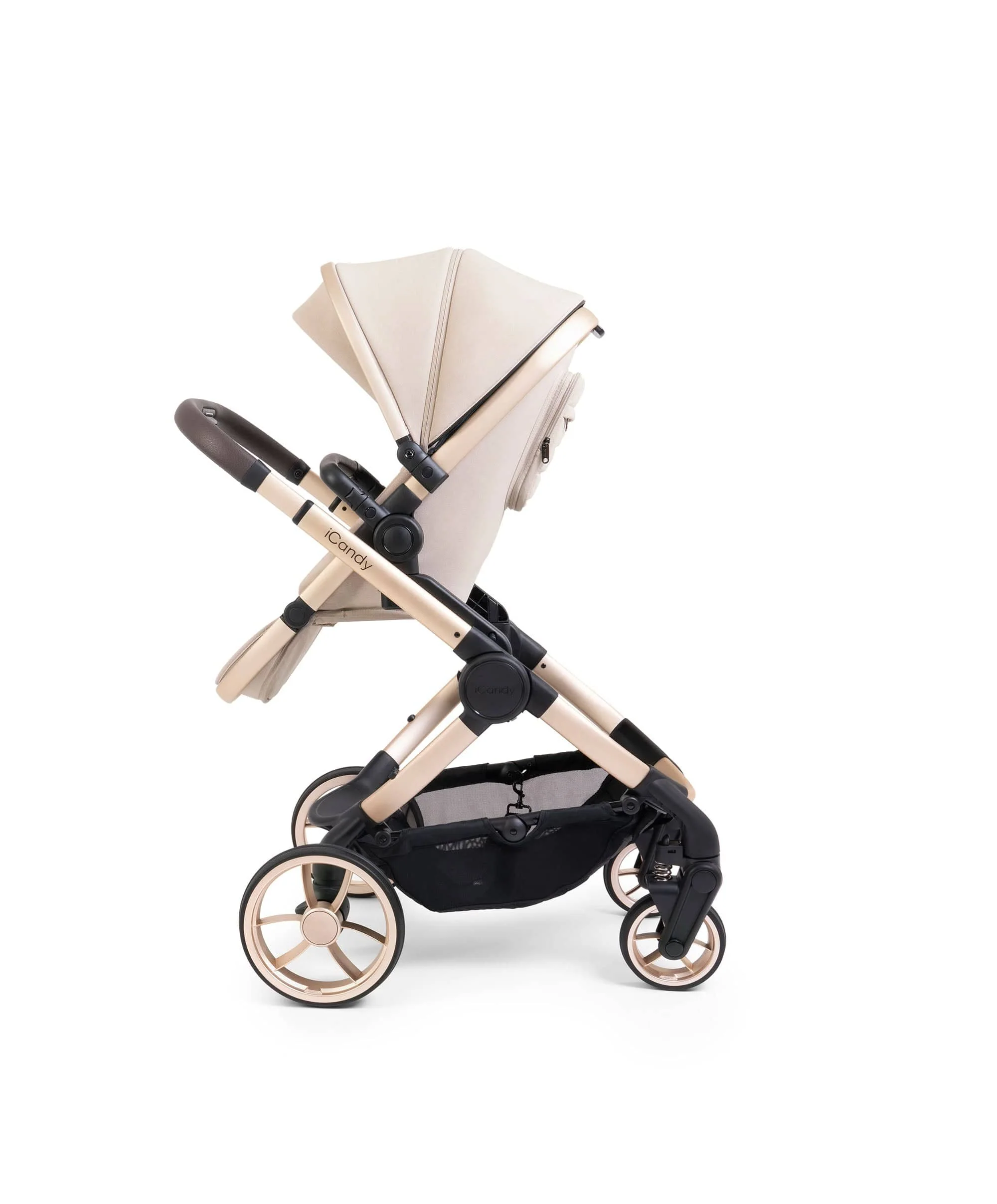 iCandy Peach 7 Complete Pushchair Bundle with Cybex Cloud T Car Seat - Biscotti - Image 5