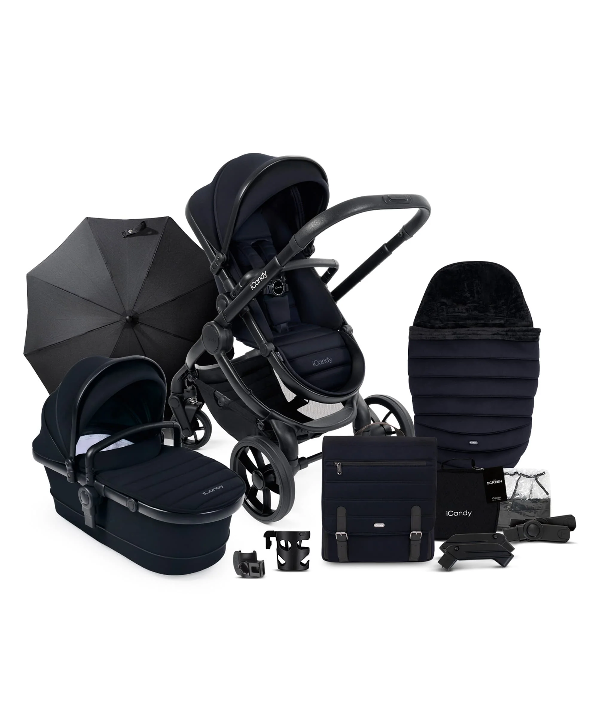 iCandy Peach 7 Complete Pushchair Bundle with Maxi-Cosi Pebble 360 Pro² Car Seat & Base – Black - Image 2