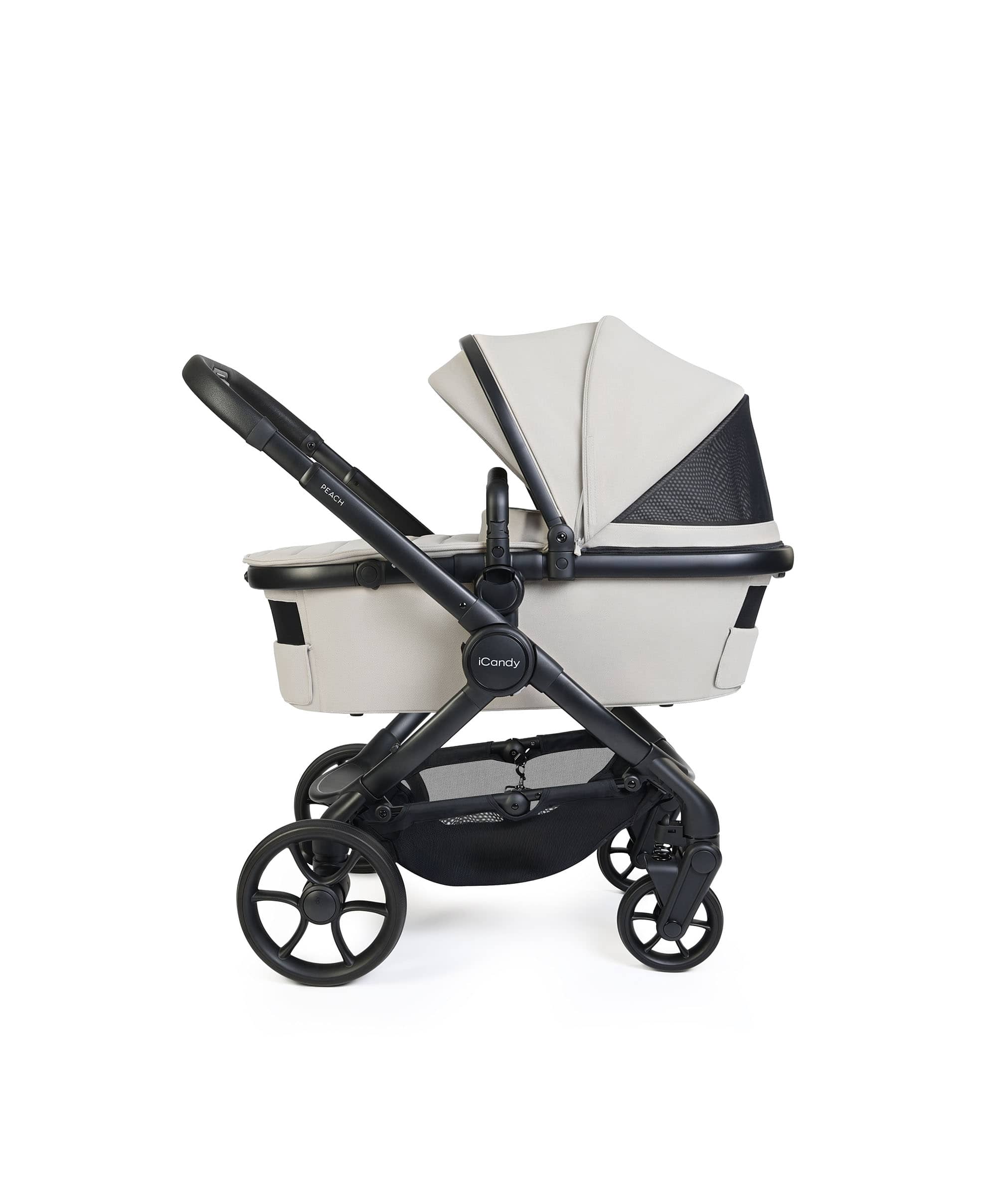iCandy Peach 8 Complete Bundle with Cybex Cloud T i-Size Rotating Baby Car Seat - Taupe - Image 3