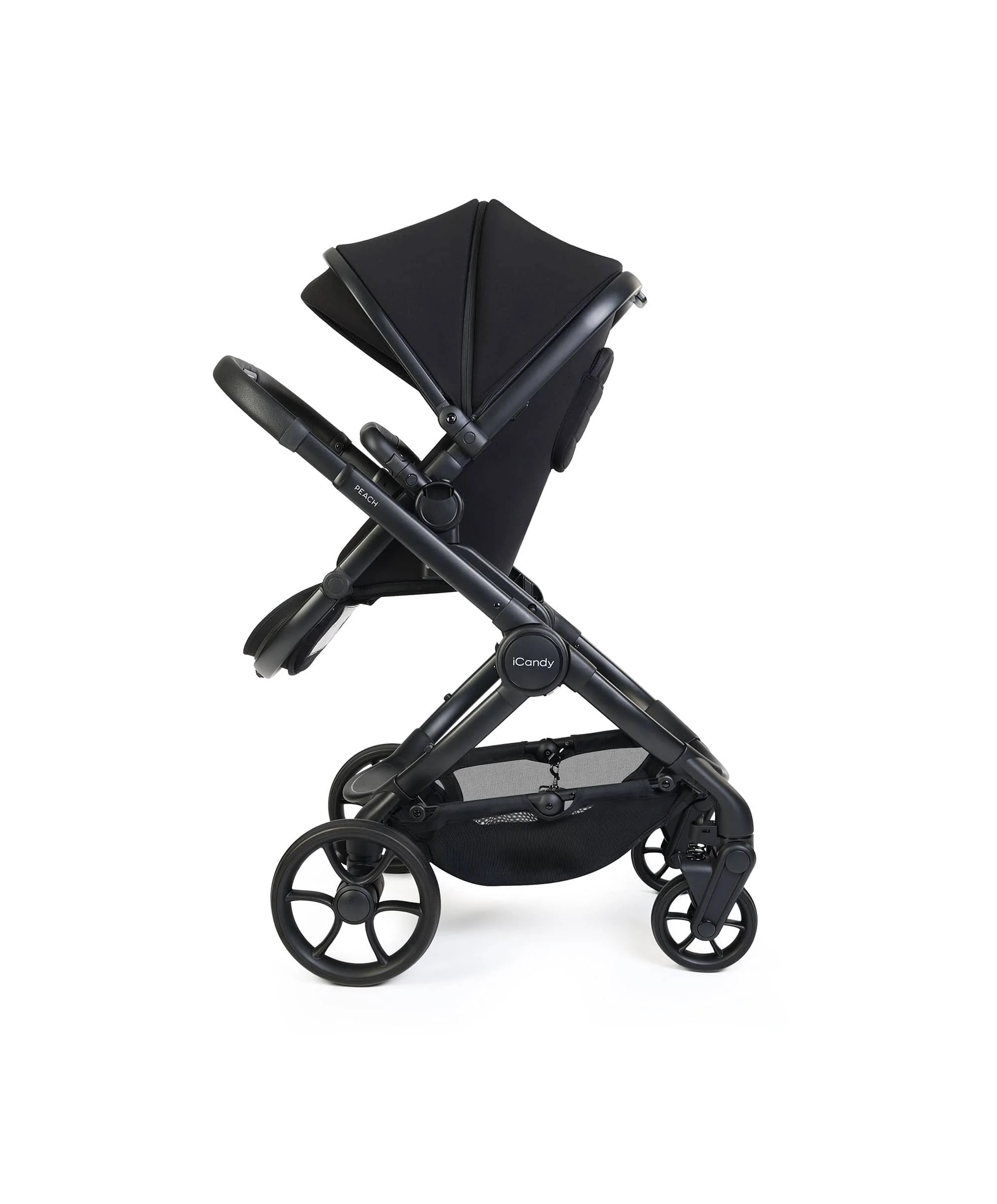 iCandy Peach 8 Complete Bundle with Cybex Cloud T i-Size Rotating Baby Car Seat - Black - Image 6