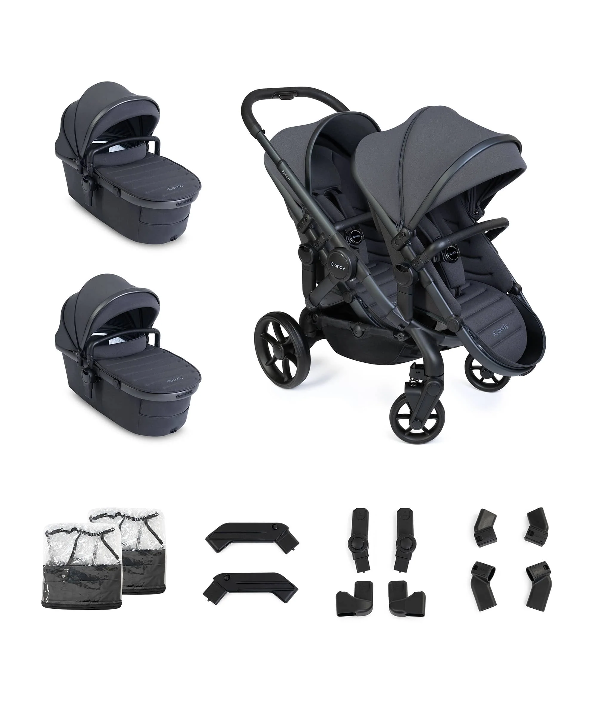 iCandy Peach 8 Twin Complete Bundle - Grey