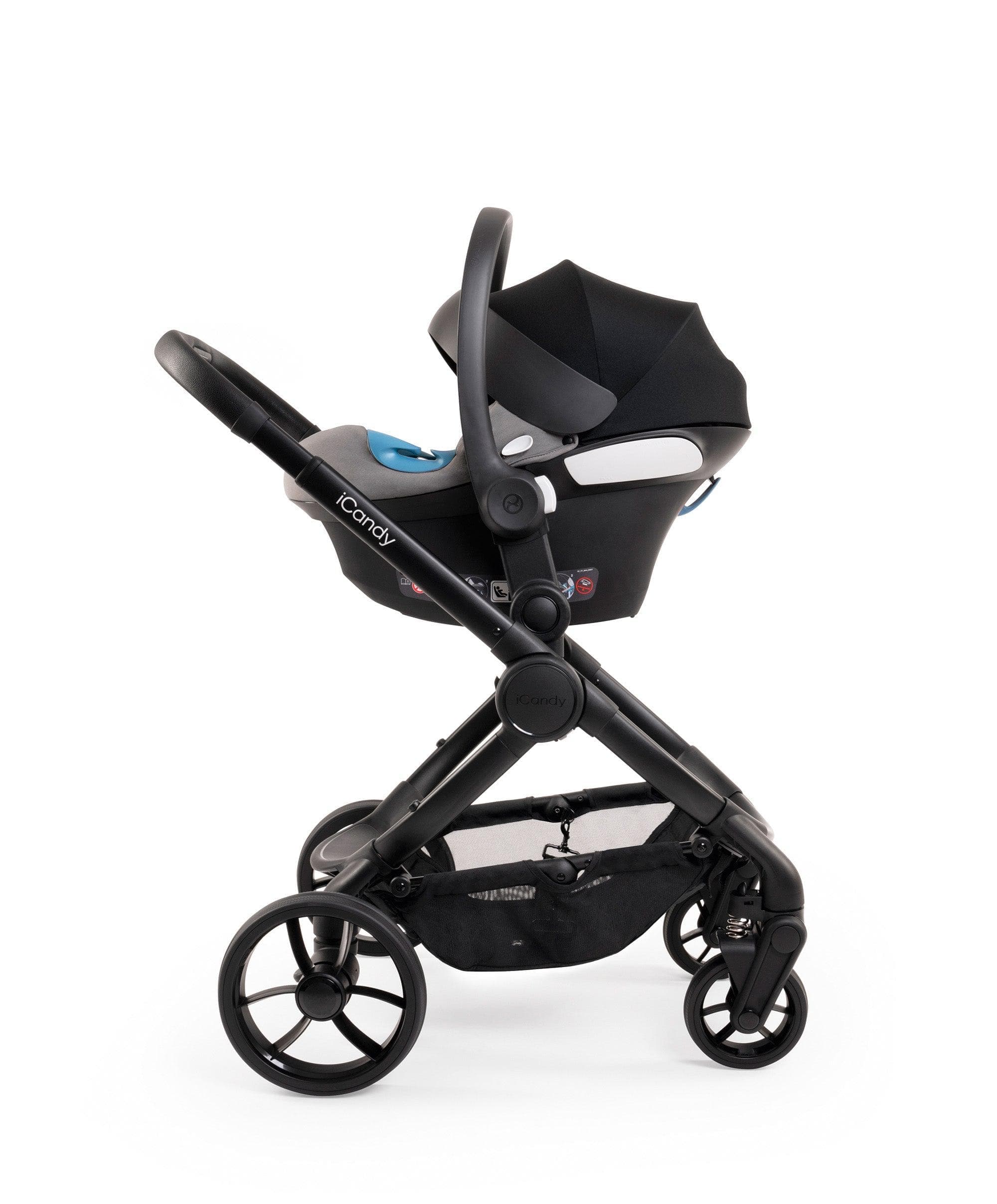 iCandy Peach 7 Complete Pushchair Bundle with Cloud T Car Seat & Base - Black - Image 8
