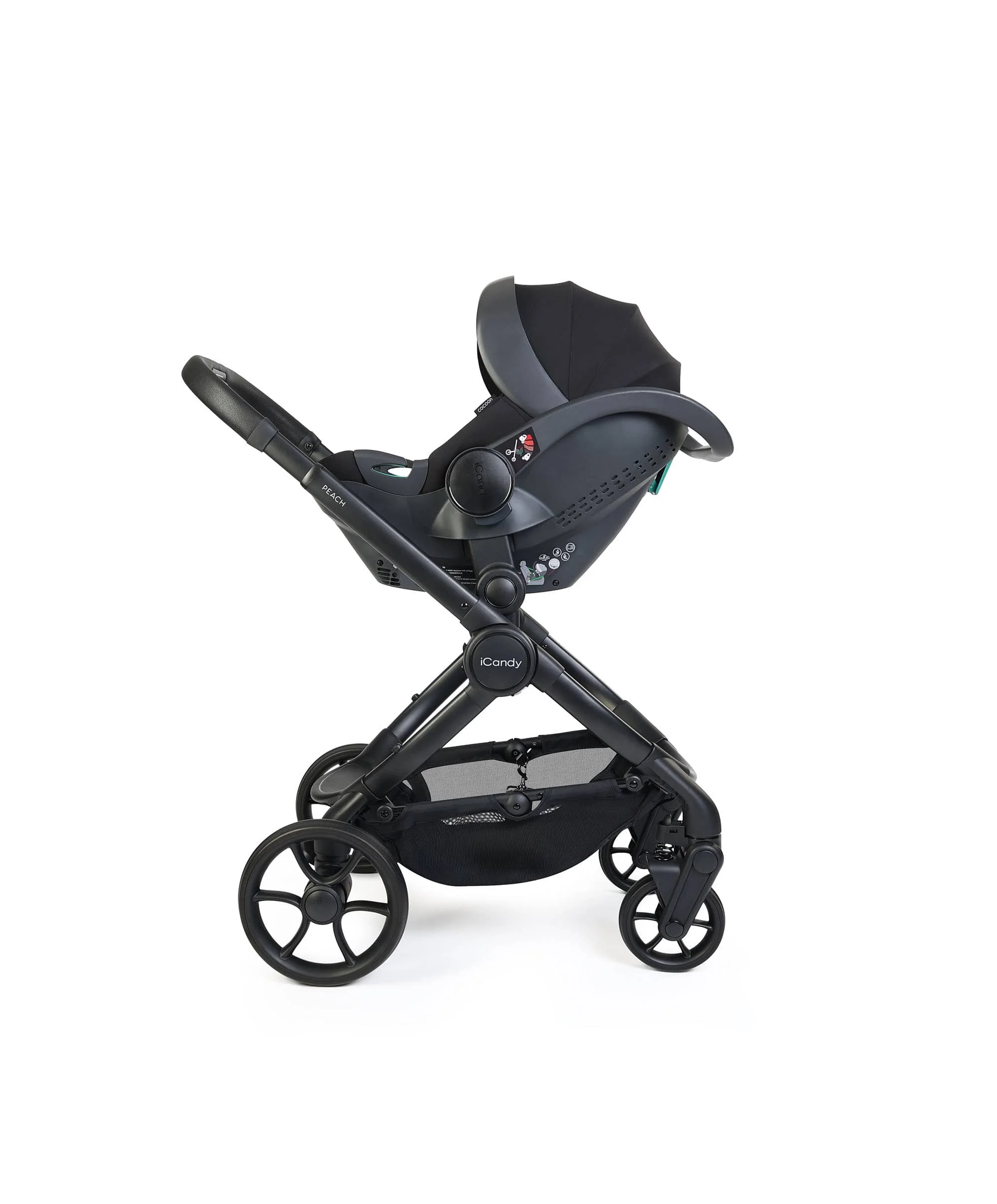 iCandy Peach 8 Complete Bundle with Cocoon 360 Car Seat - Black - Image 5