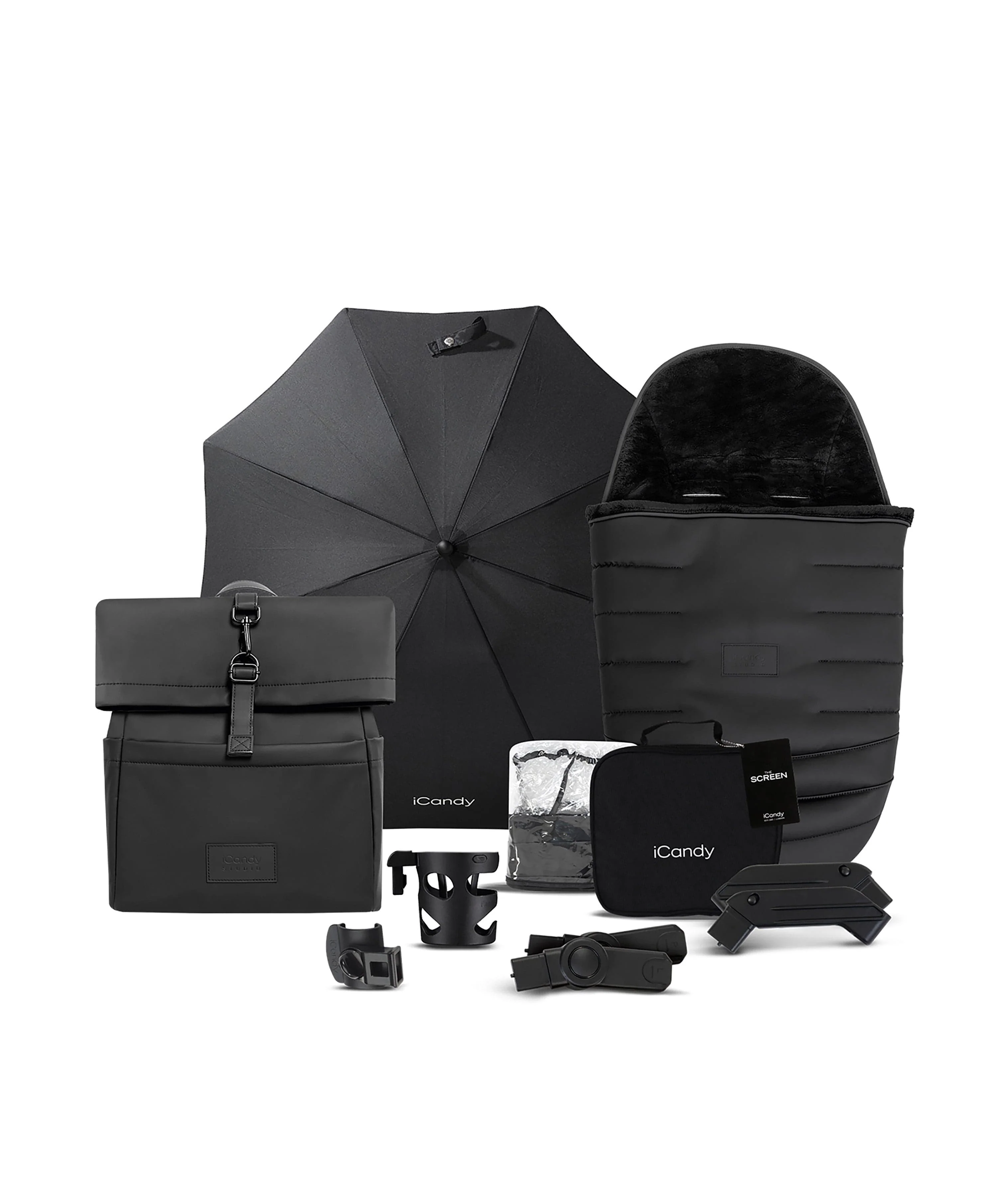 iCandy Peach 7 STUDIO Complete Pushchair Bundle and Cybex Cloud T i-Size Rotating Car Seat & Base - Black - Image 9