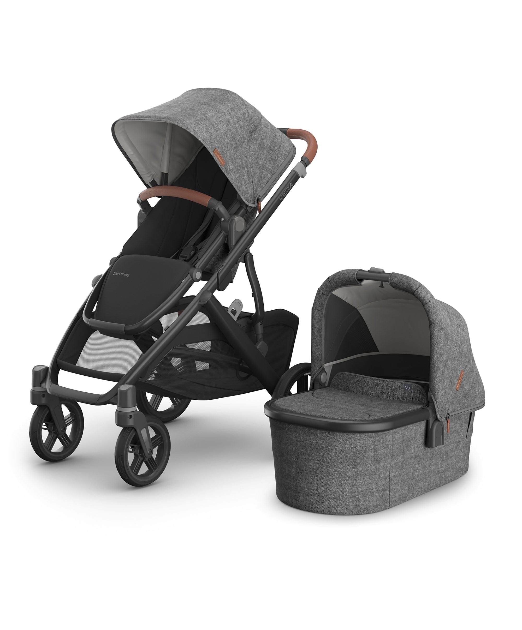 UPPAbaby Vista V3 Stroller Bundle with Cybex Cloud T Car Seat – Greyson - Image 2