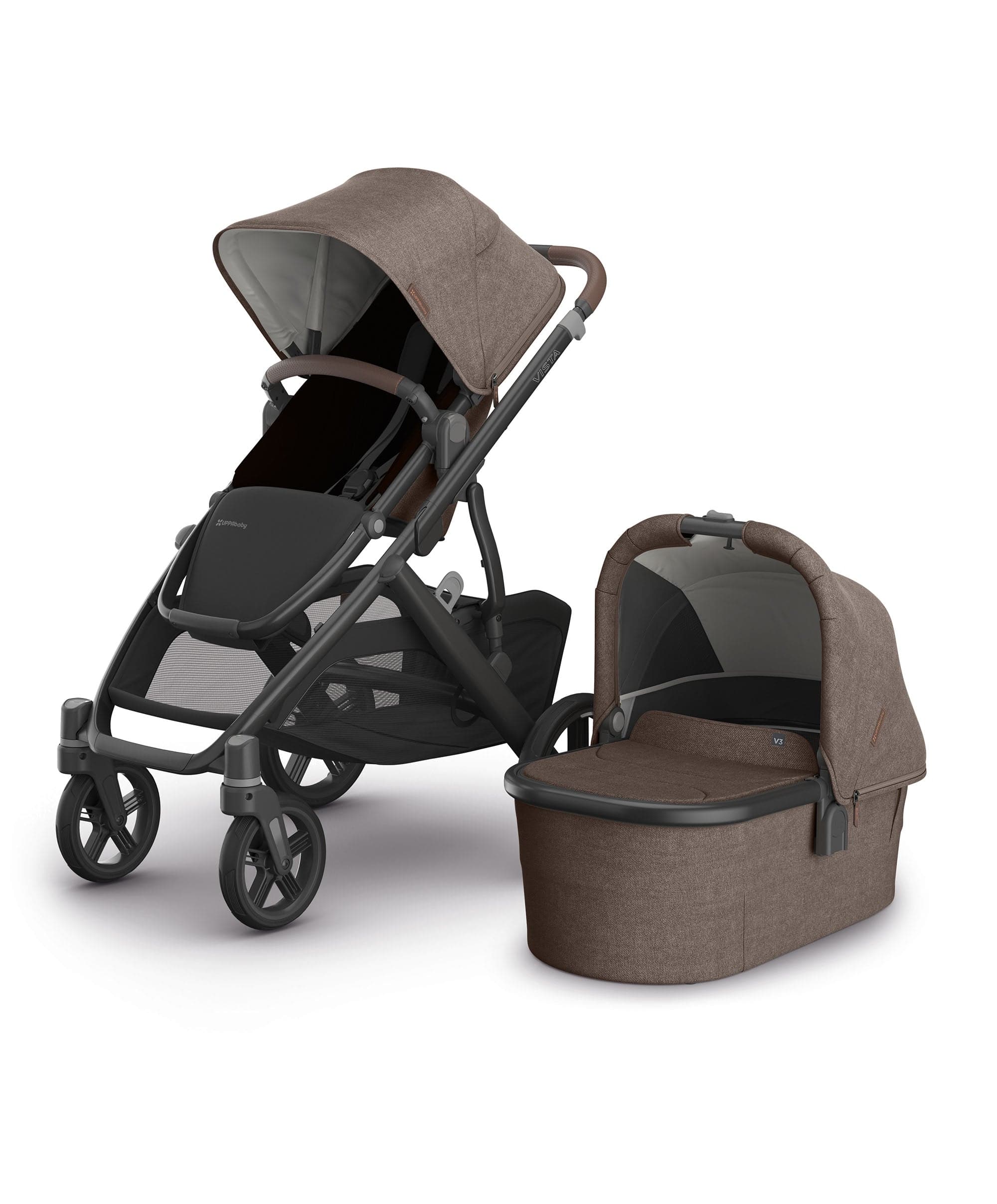 UPPAbaby Vista V3 Stroller & Carrycot Bundle with Cybex Cloud T i-Size Rotating Baby Car Seat & Base (5 Pieces) – Owen - Image 2