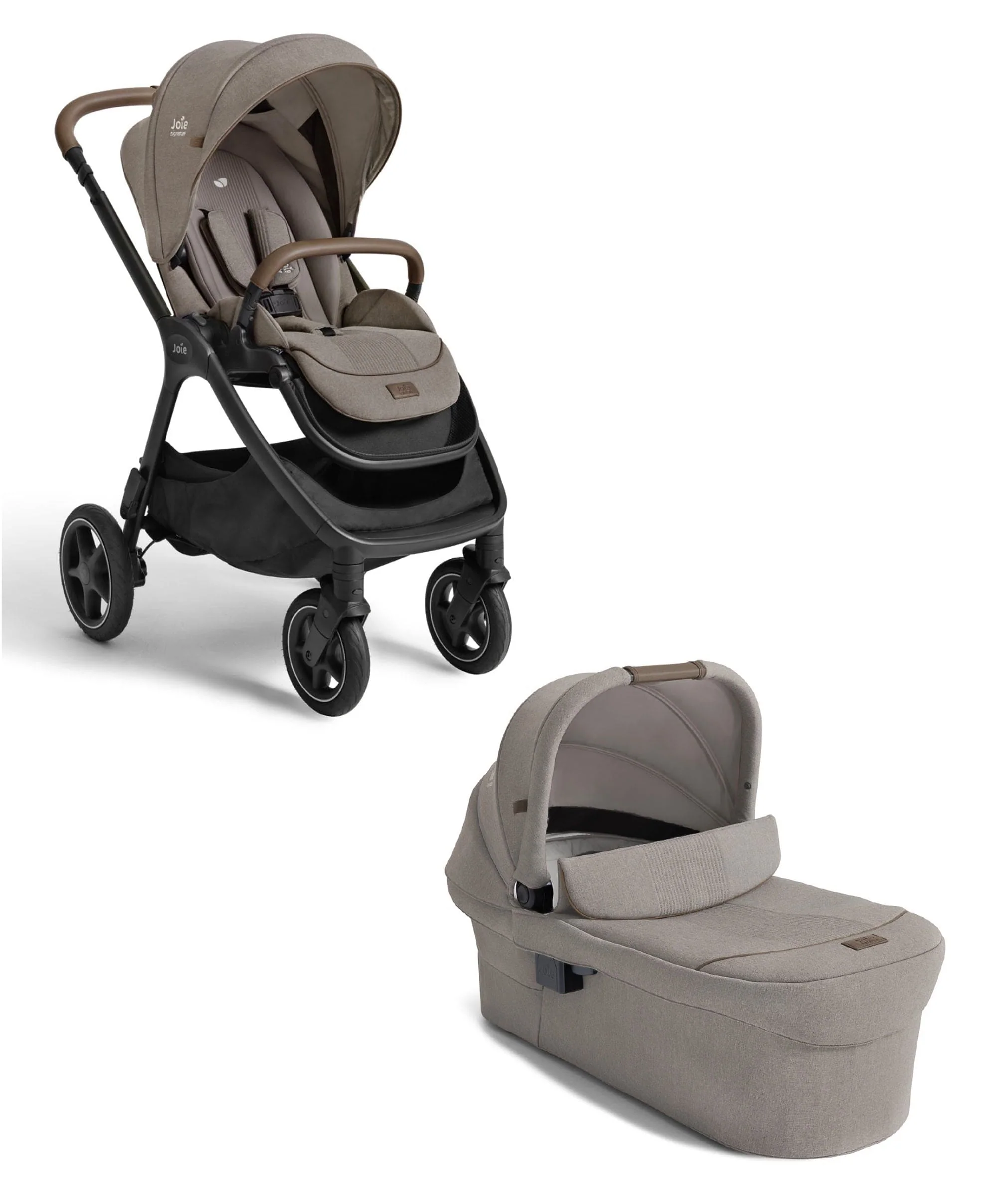 Joie finiti™ 4in1 Signature Pushchair & Ramble XL ™ Signature Carrycot Bundle - Maple