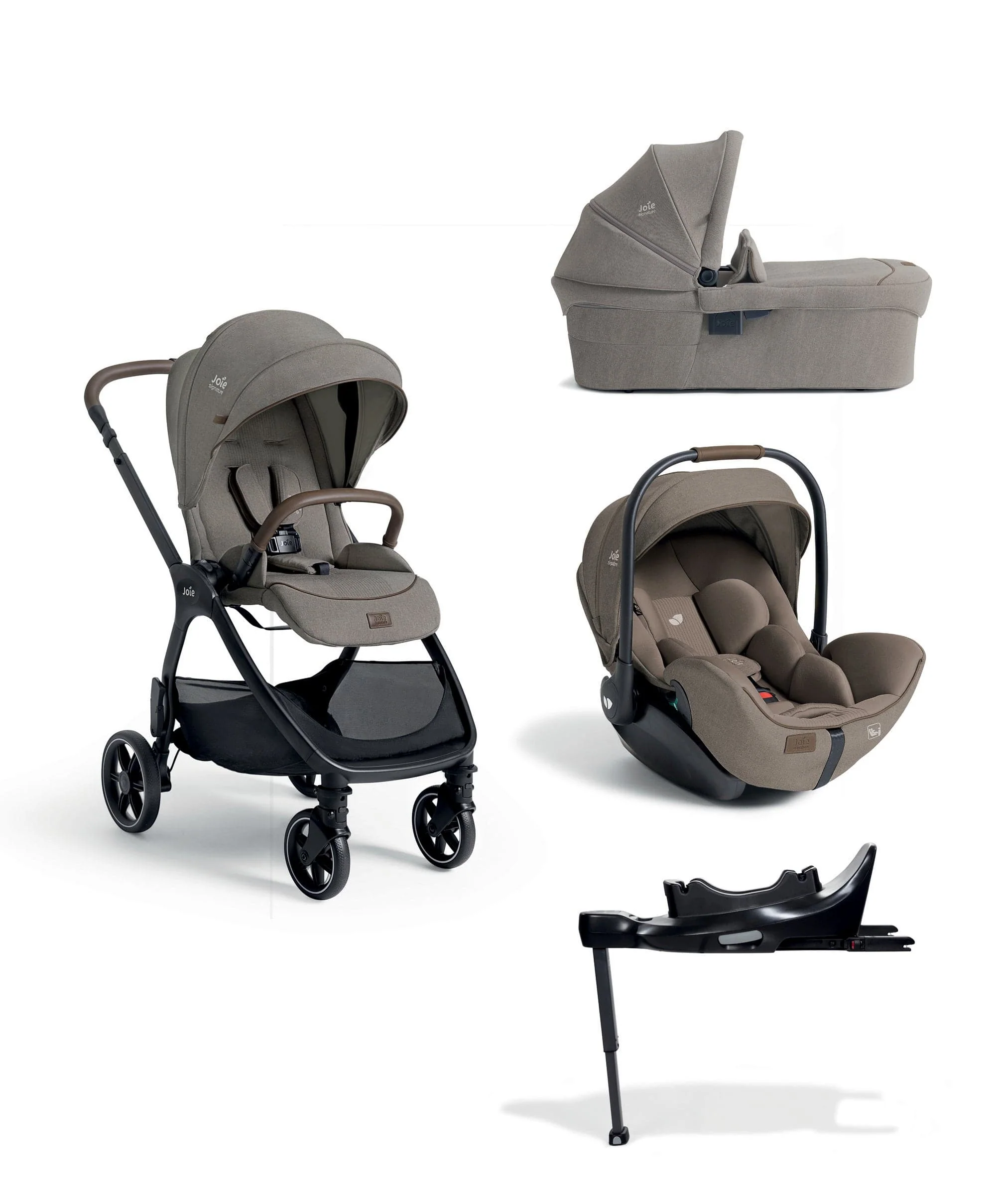 Joie Signature Valora Pushchair Bundle With Joie I-Level Pro Car Seat (4 Pieces) - Maple