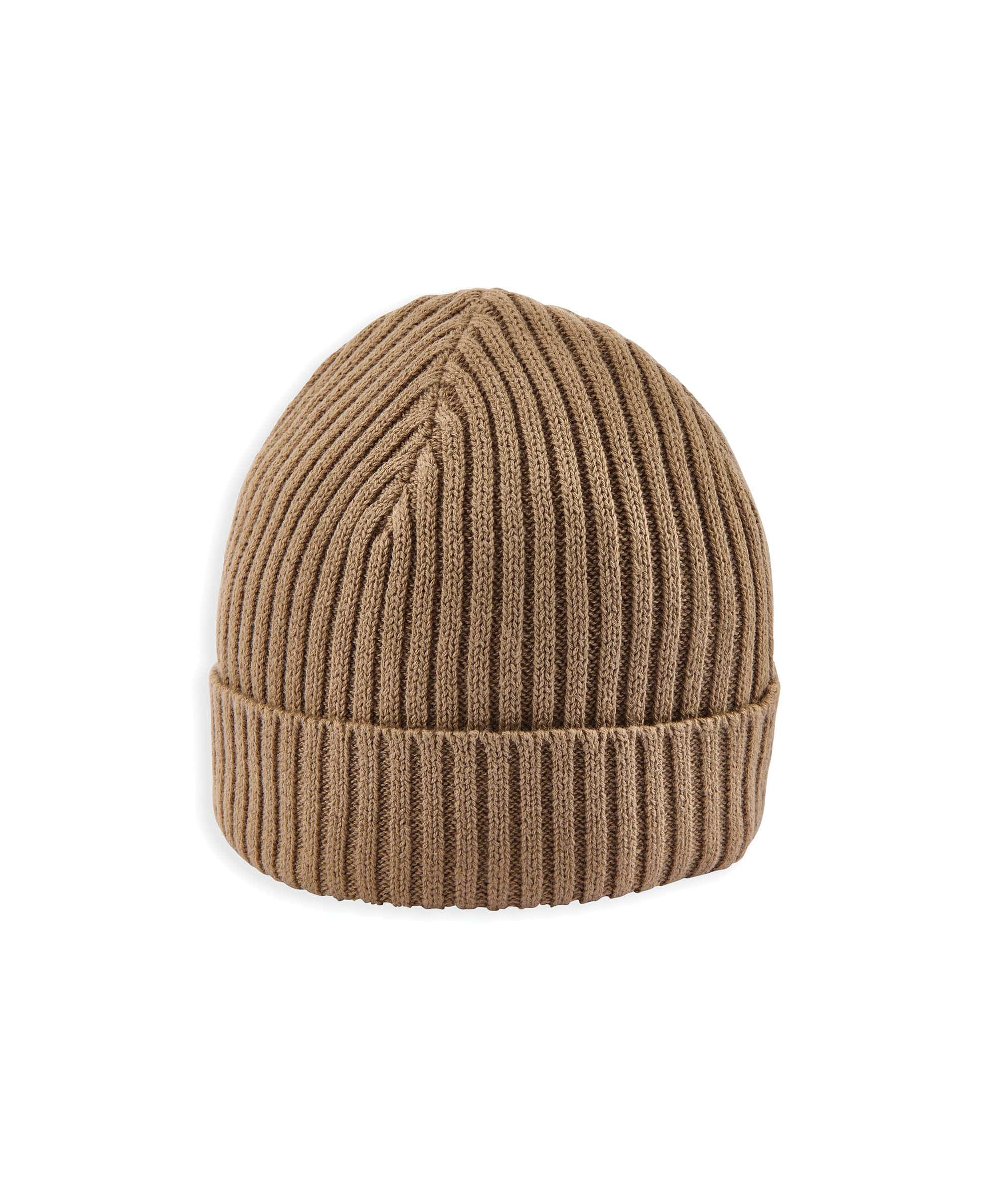Stripe Knit Beanie Hat - Beige - Image 2