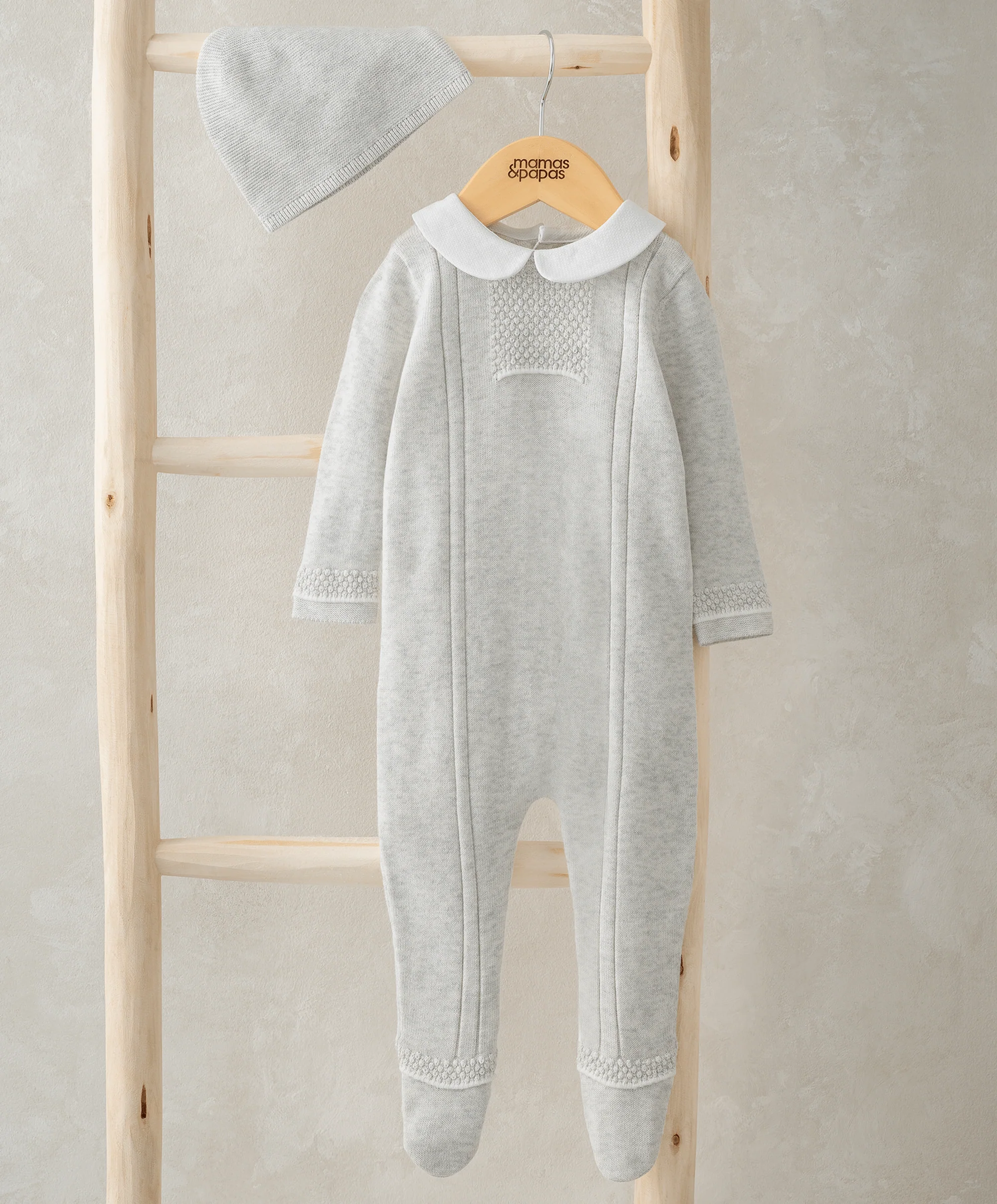 Knitted All in One & Hat  - White