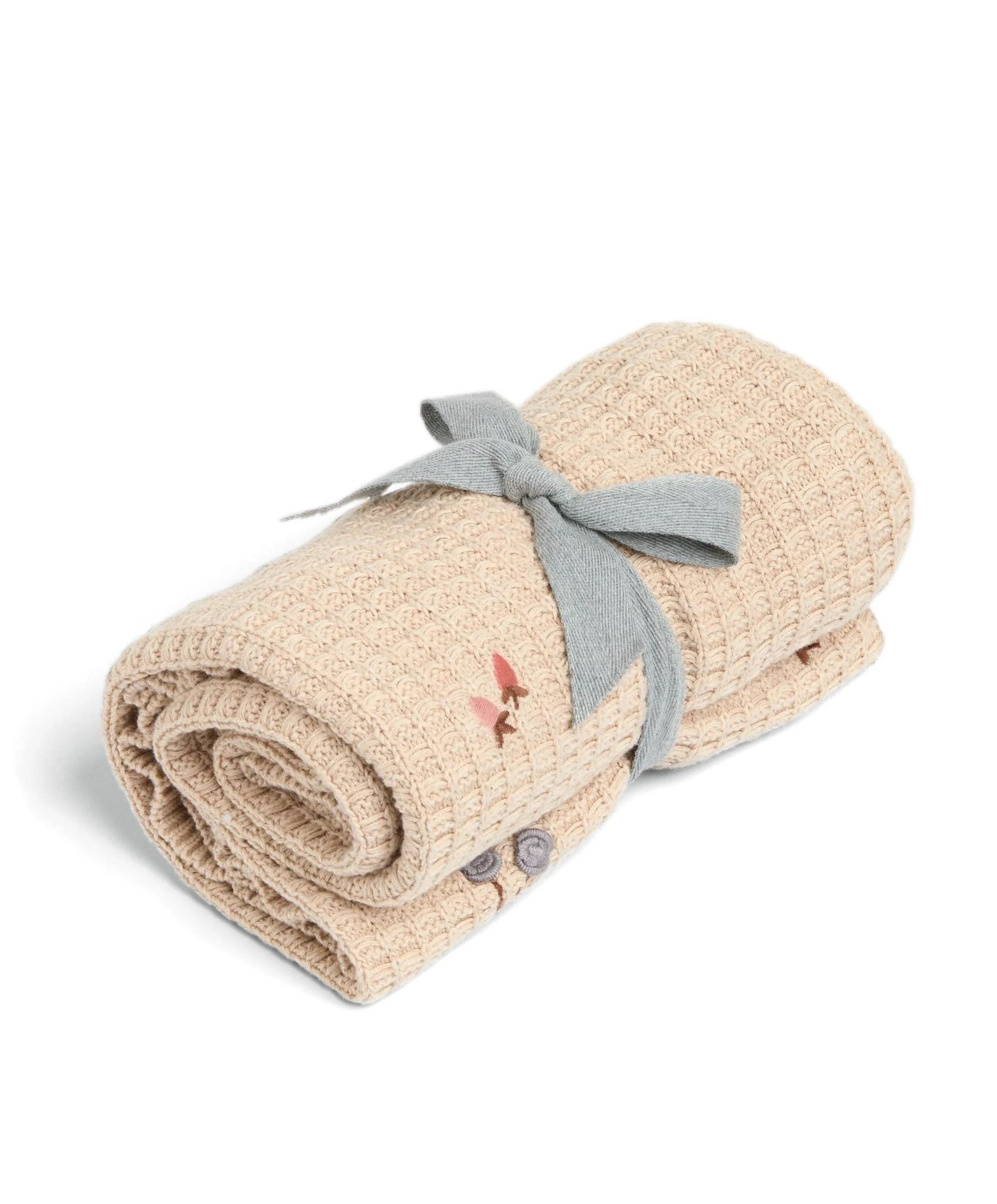 Knitted Blanket - Berry Frill - Image 2