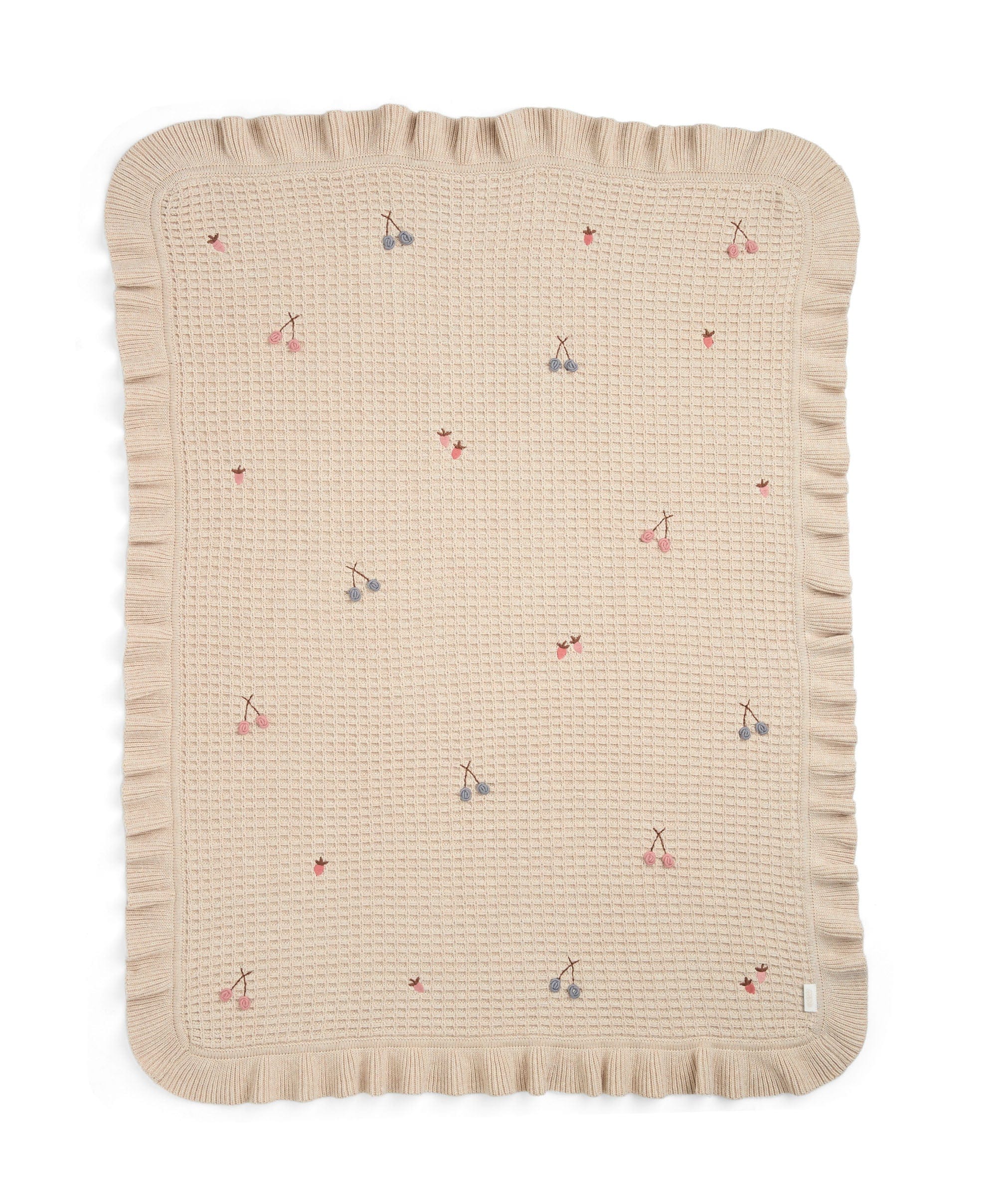 Knitted Blanket - Berry Frill - Image 4