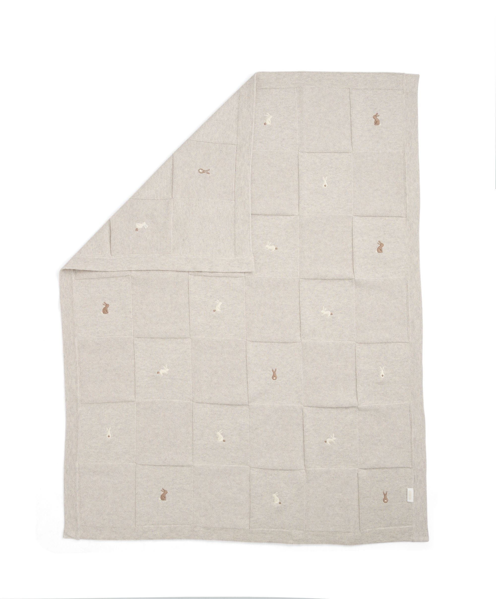 Knitted Blanket - Bunny Grey - Image 3