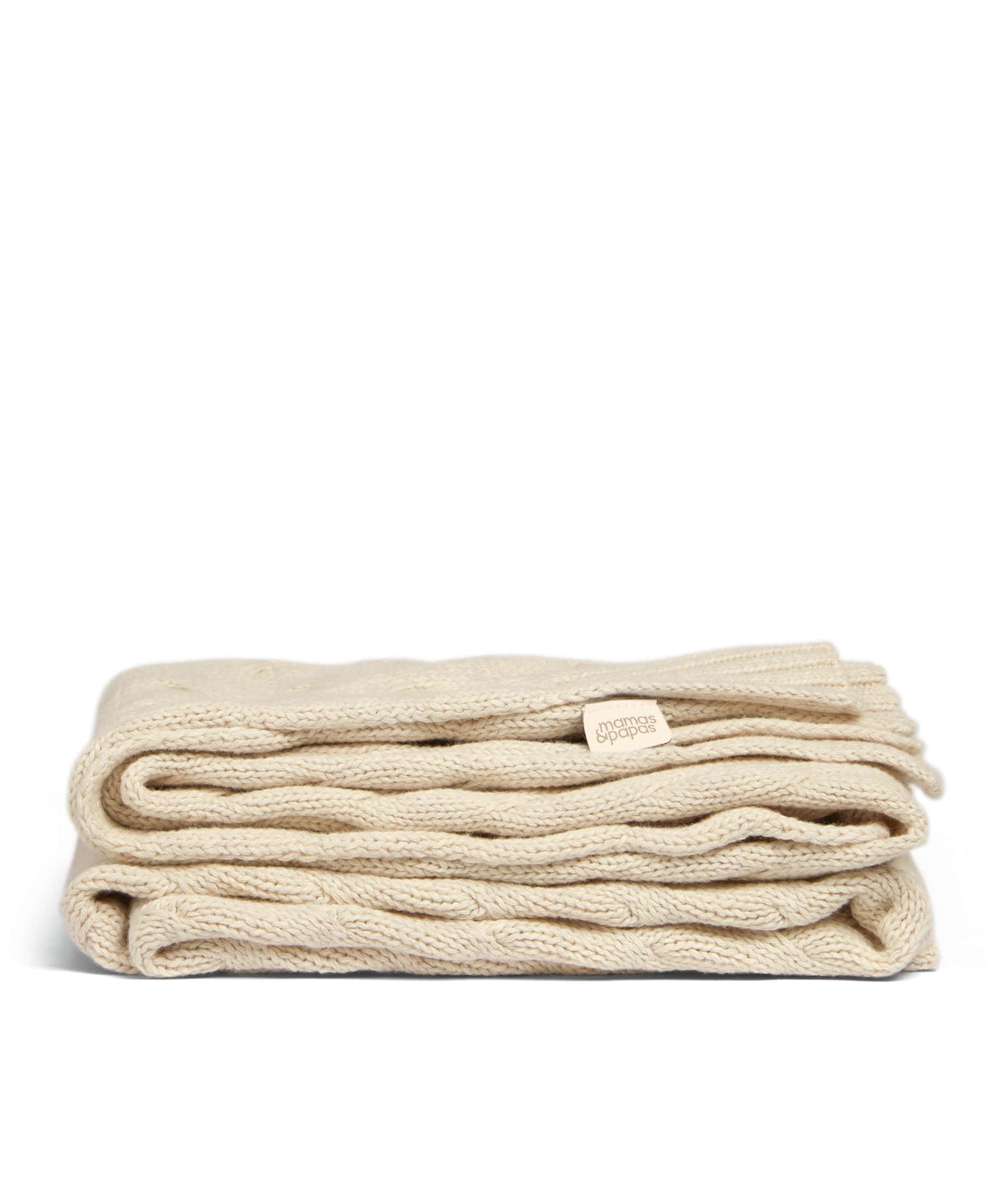 Cable Knit Blanket - Welcome to the World Duckling - Cream - Image 4
