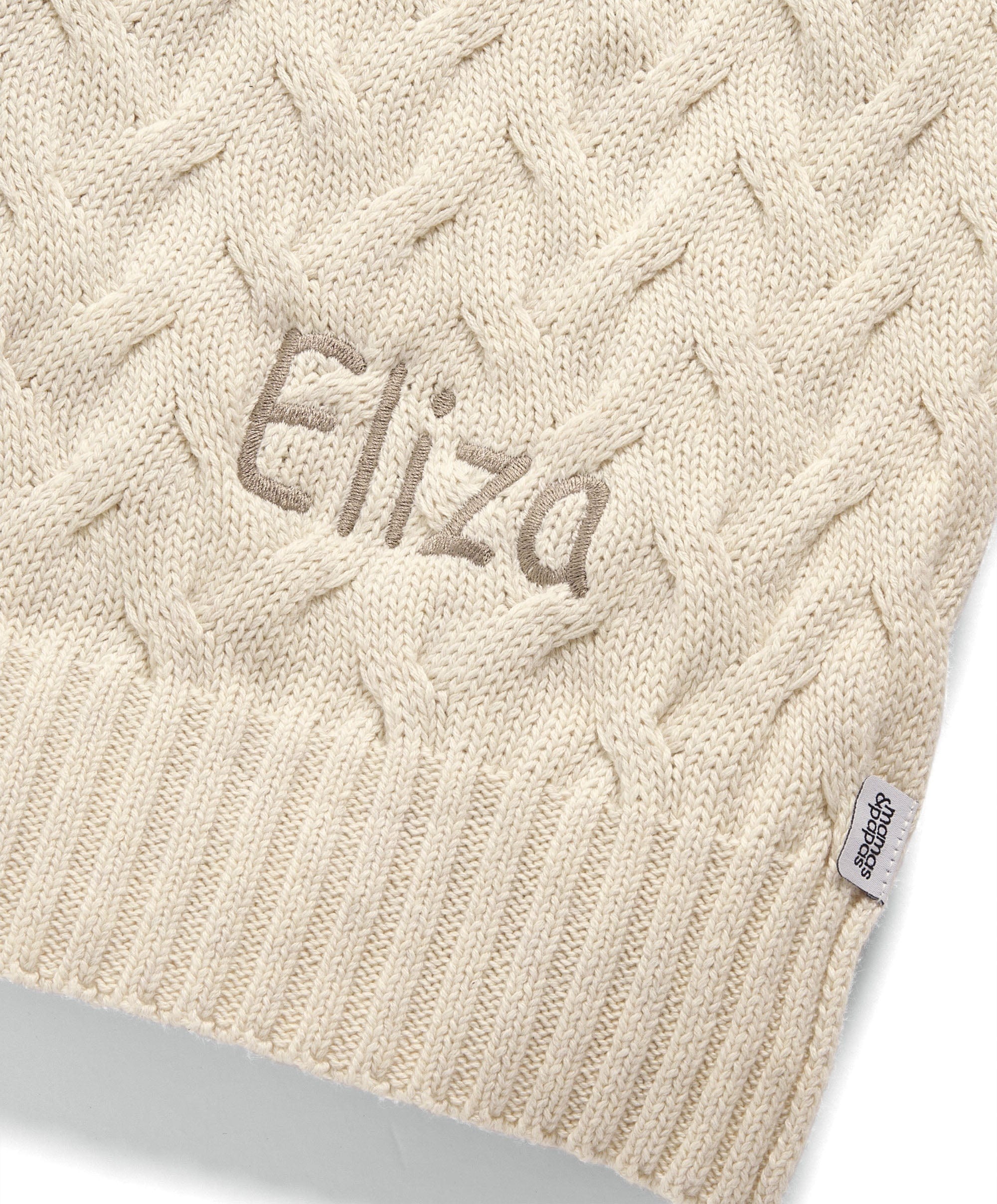 Cable Knit Blanket - Welcome to the World Duckling - Cream - Image 7