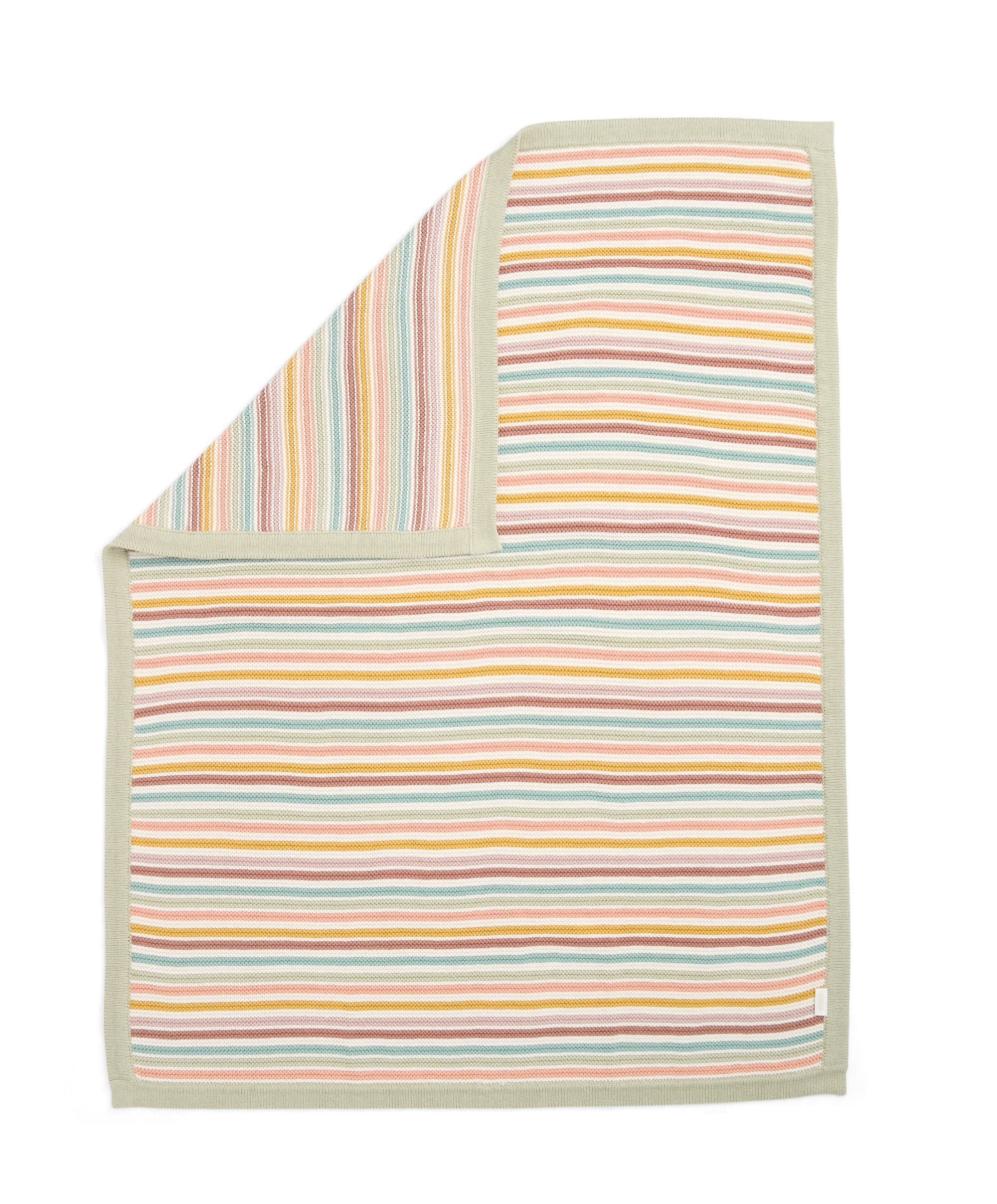 Knitted Blanket - Multi Colour Stripe - Image 4