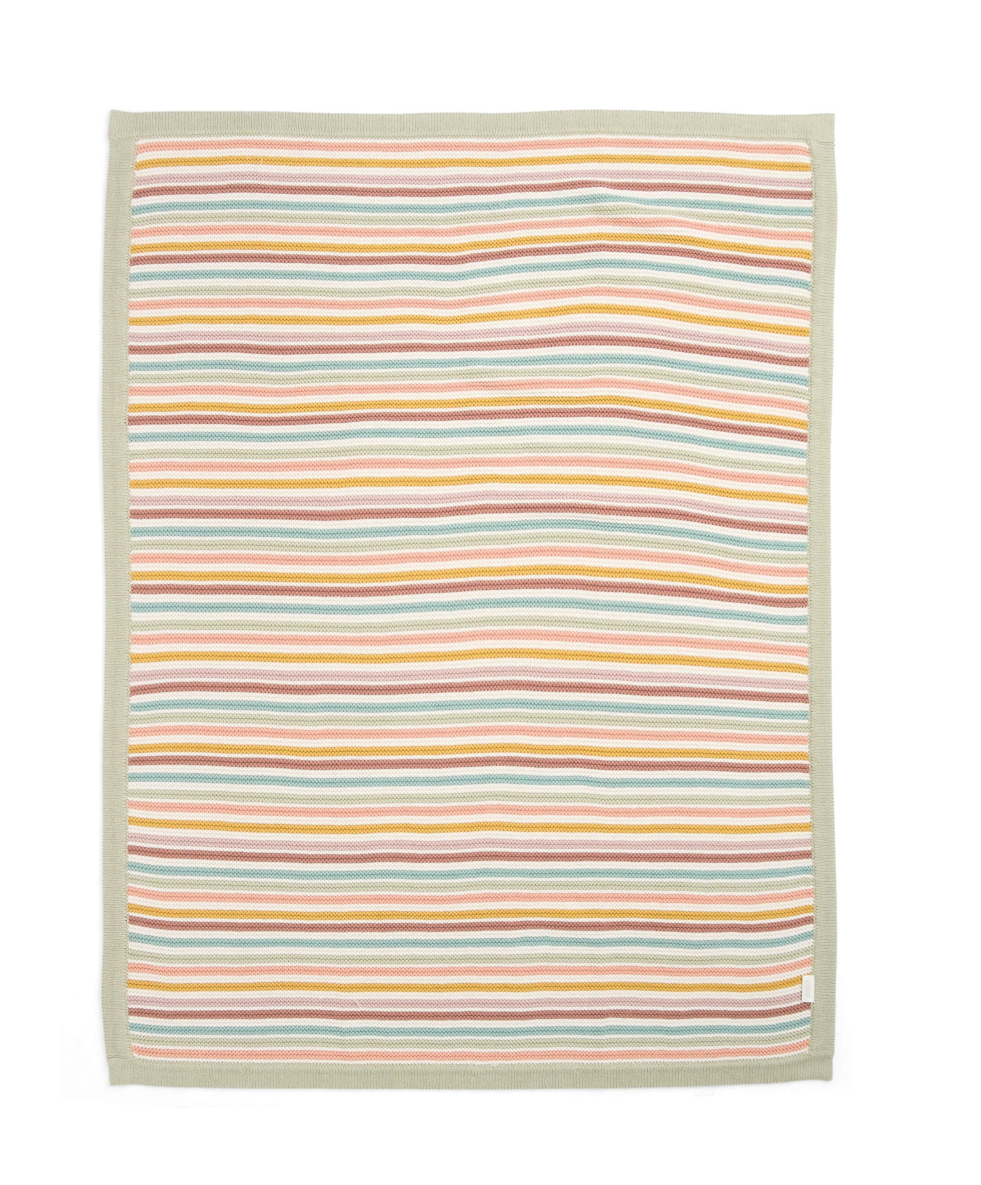 Knitted Blanket - Multi Colour Stripe - Image 5