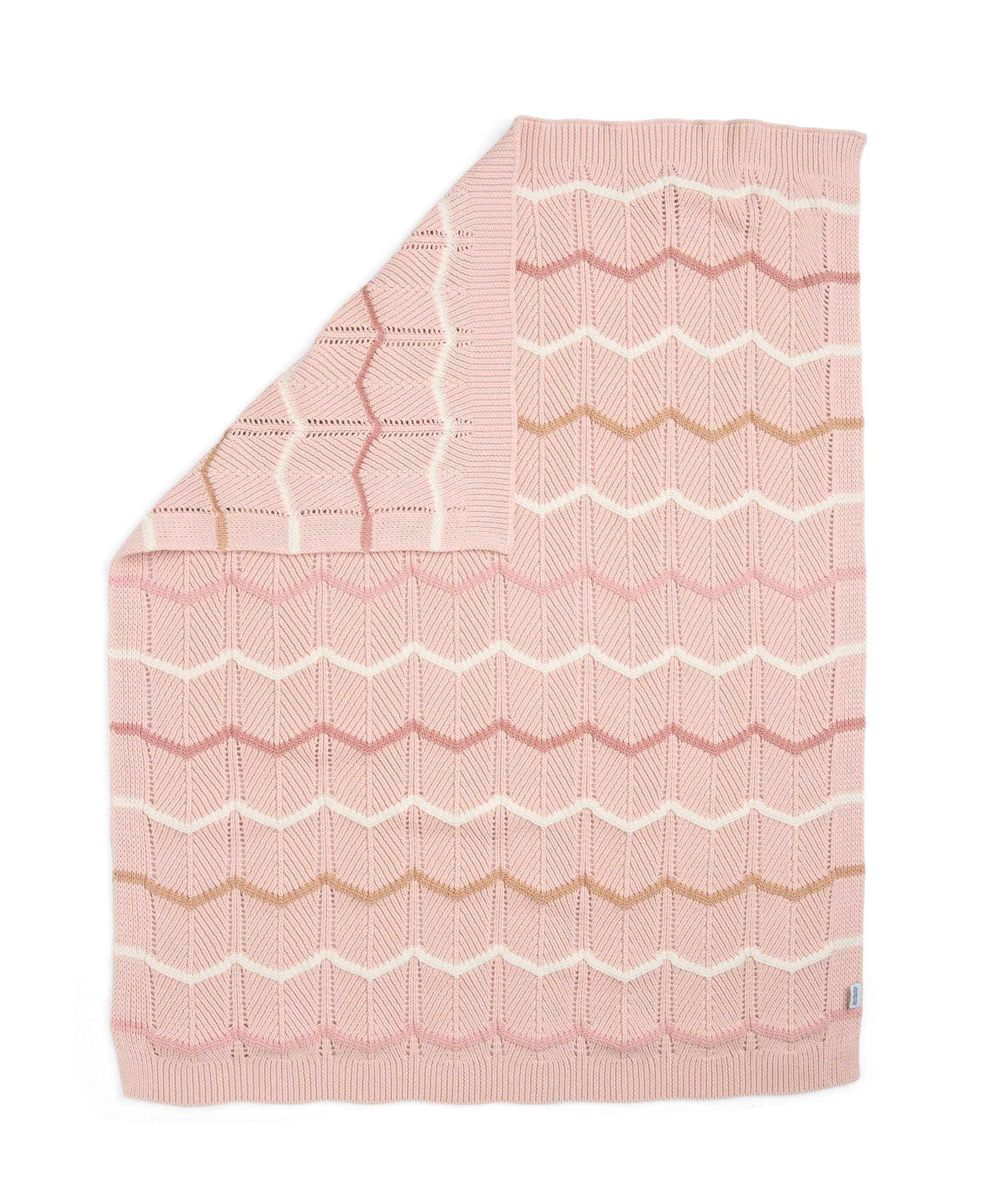 Knitted Blanket - Pink Wave - Image 3