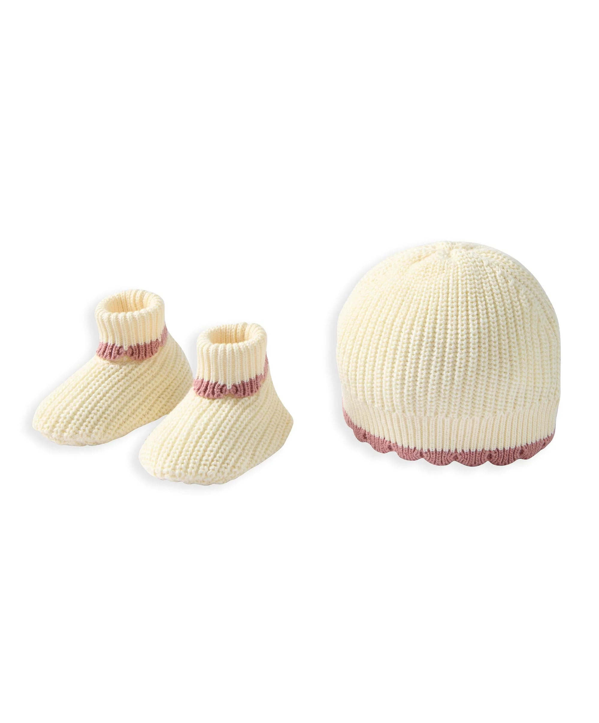 Pink Knitted Hat & Booties - Image 2