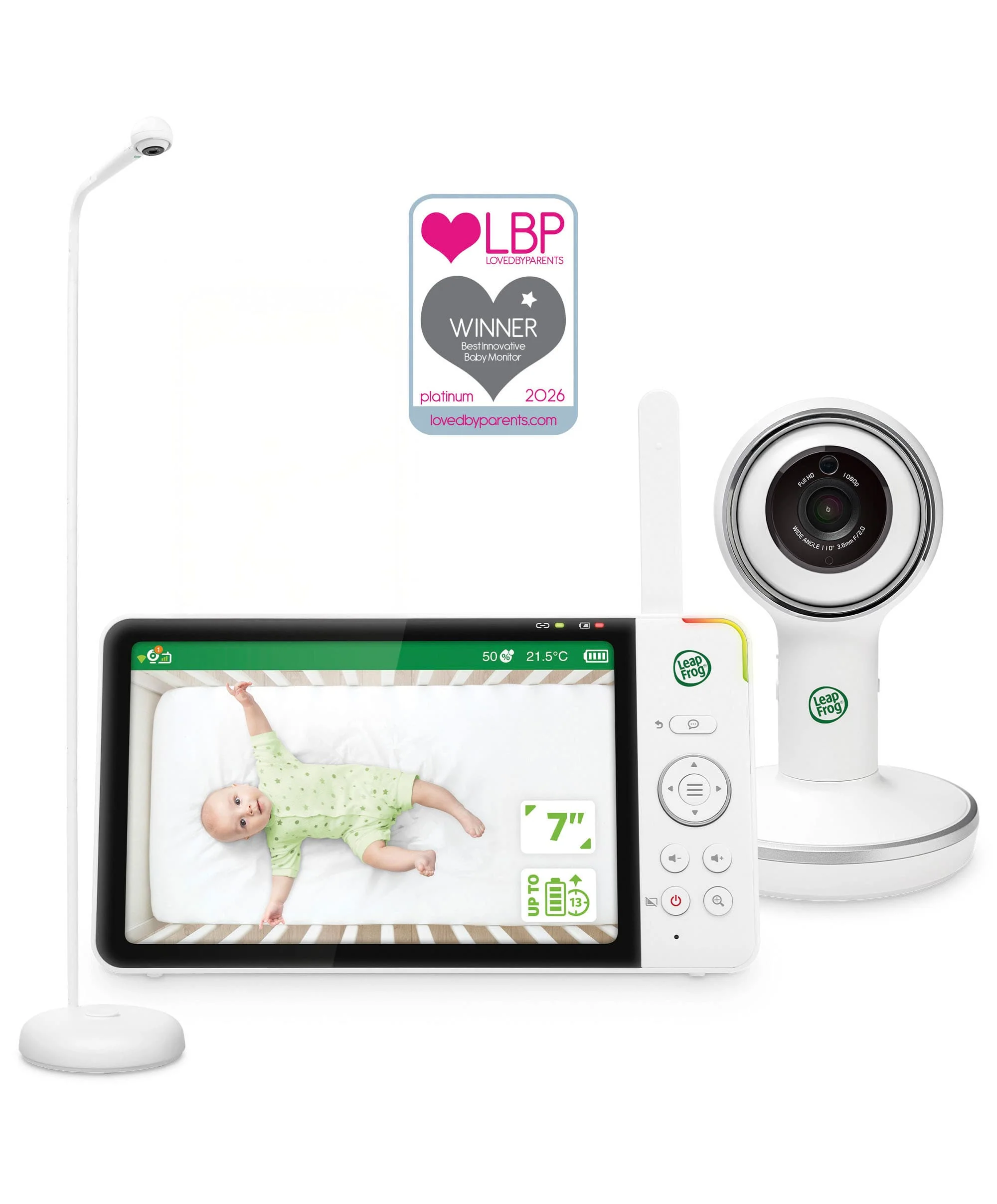 LeapFrog  LF5817HD 7 Inch Over-the-Cot Smart Baby Monitor - Image 14