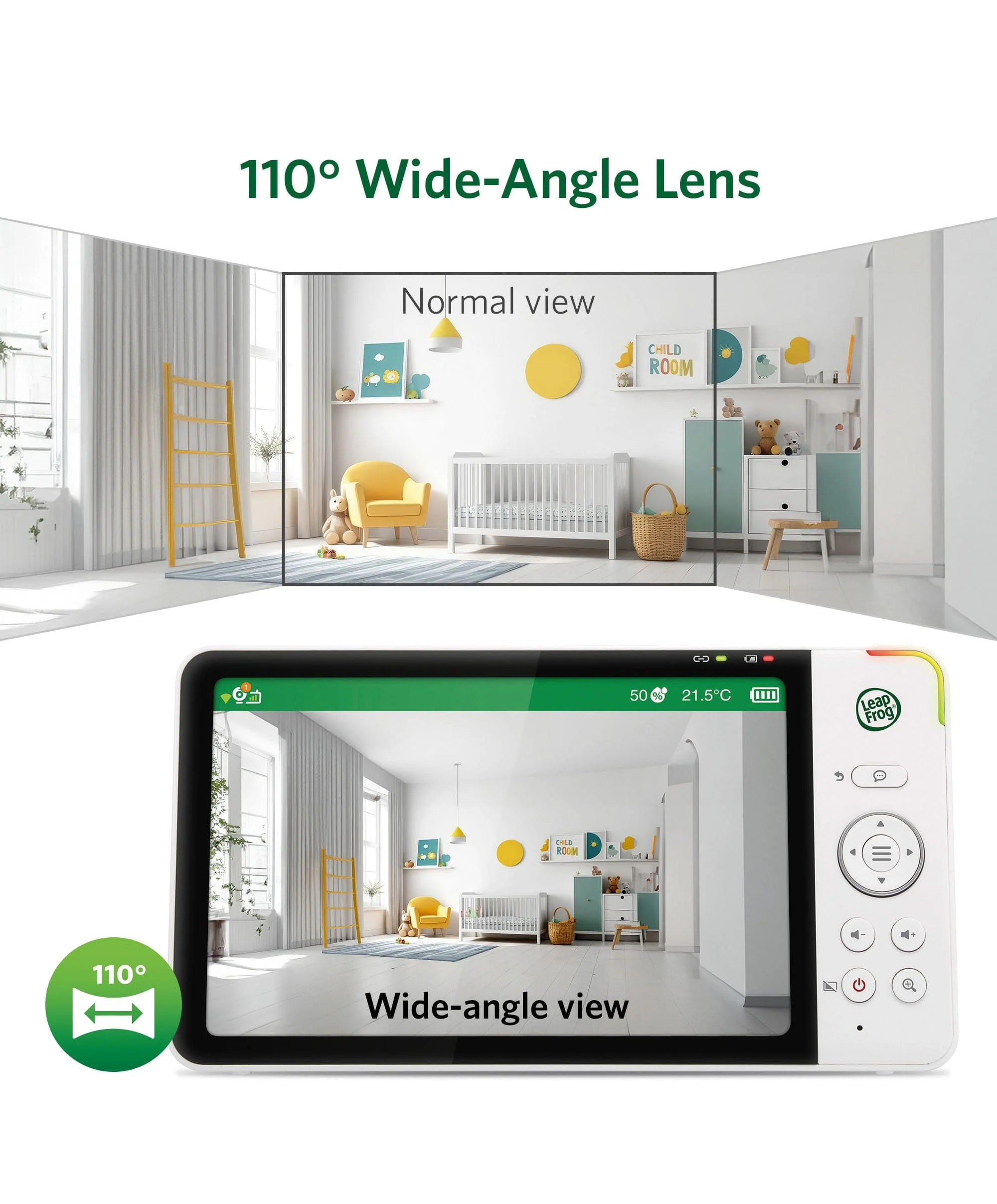 LeapFrog  LF5817HD 7 Inch Over-the-Cot Smart Baby Monitor - Image 9