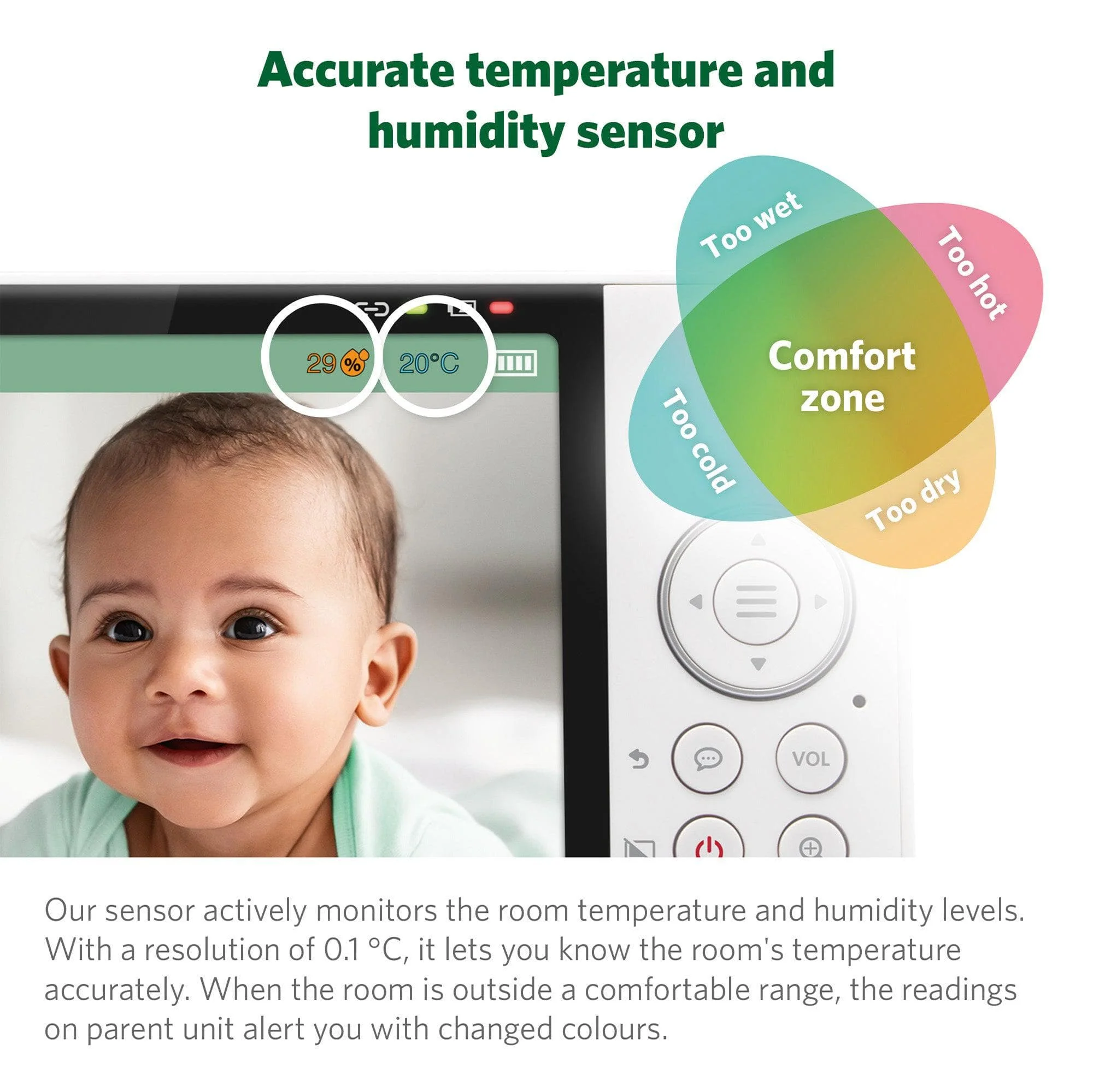 LeapFrog LF915HD 5 Inch Video Baby Monitor with Colour Night Vision - White - Image 12