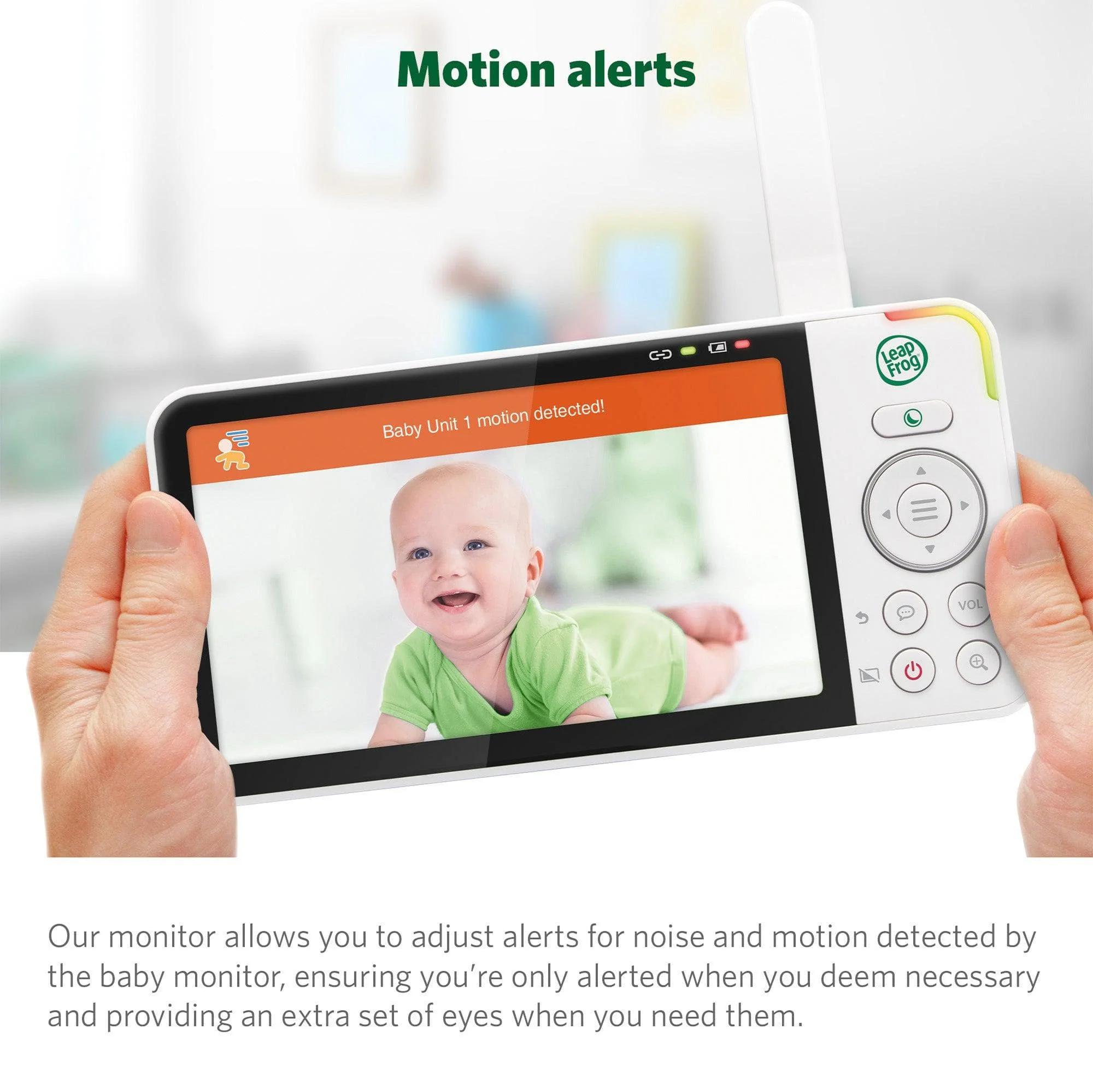 LeapFrog LF915HD 5 Inch Video Baby Monitor with Colour Night Vision - White - Image 7