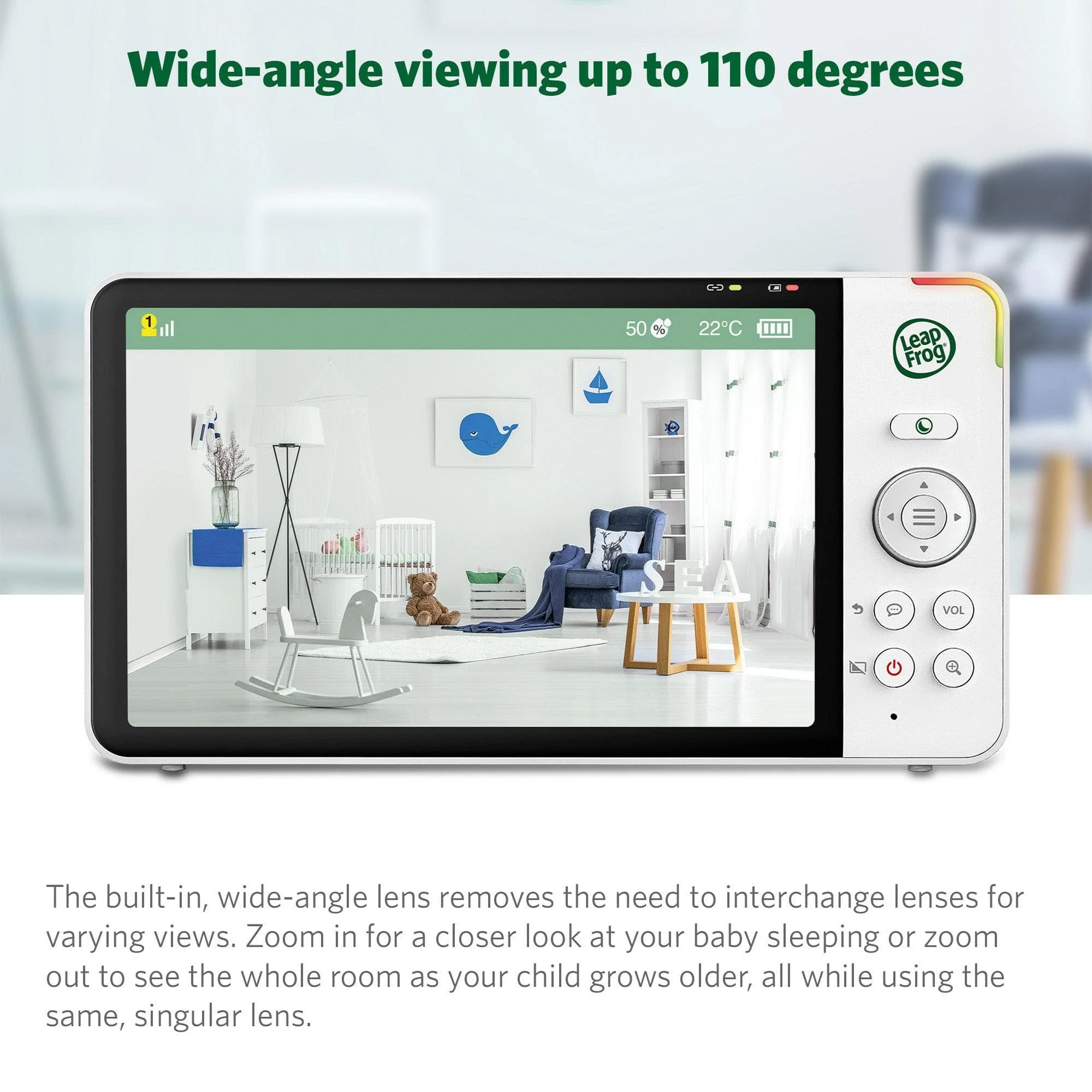LeapFrog LF920HD 7 Inch Video Baby Monitor with Colour Night Vision - White - Image 11