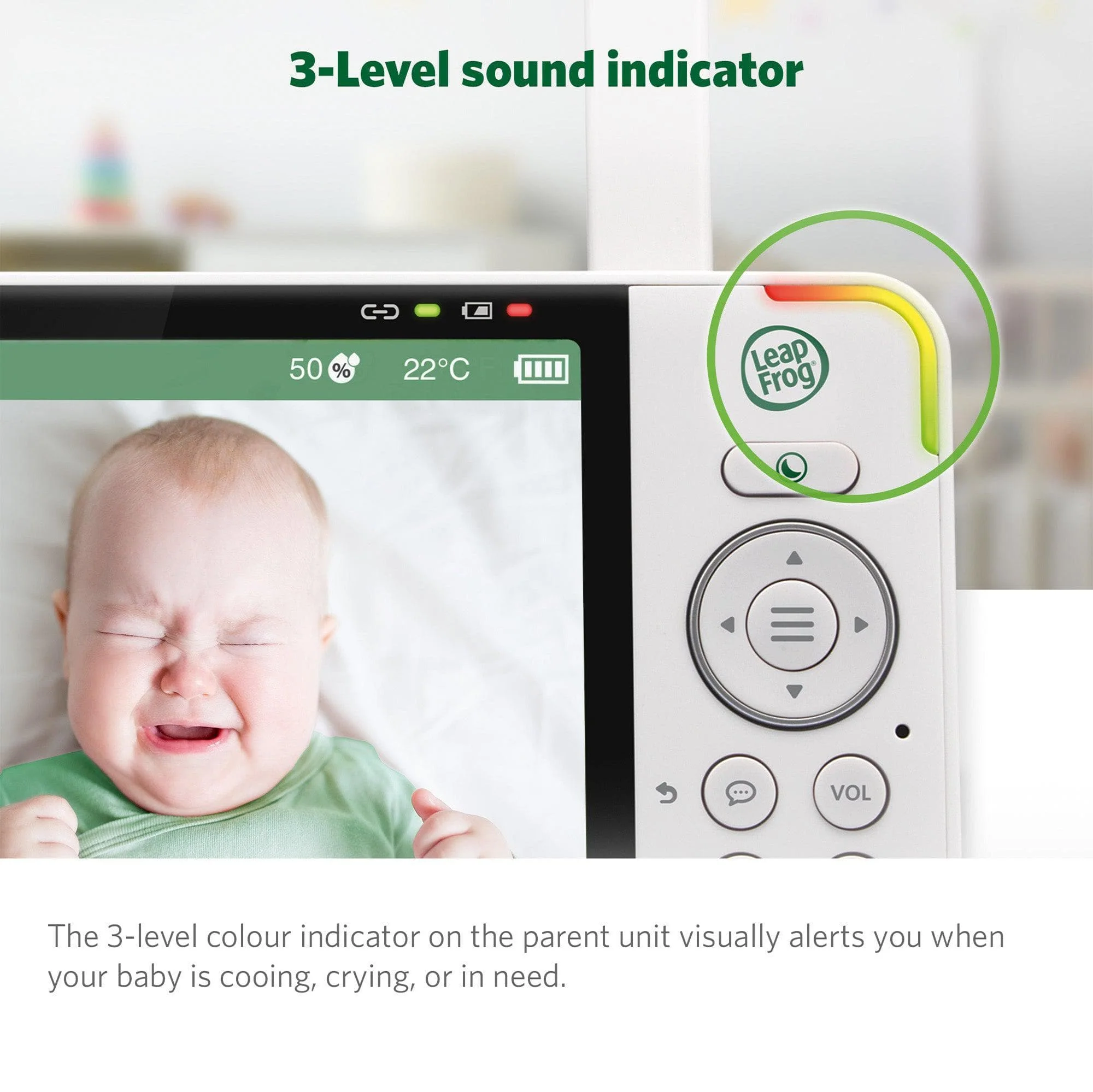 LeapFrog LF920HD 7 Inch Video Baby Monitor with Colour Night Vision - White - Image 14