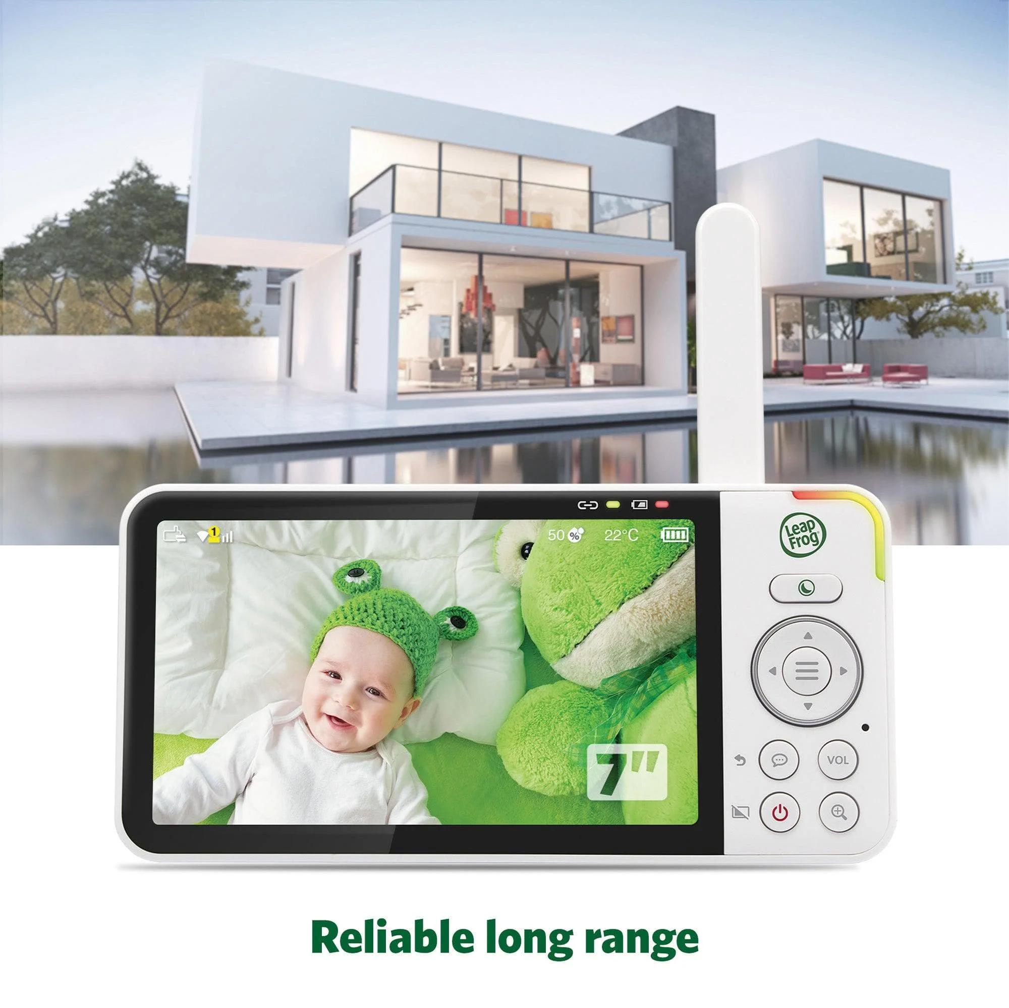 LeapFrog LF920HD 7 Inch Video Baby Monitor with Colour Night Vision - White - Image 15