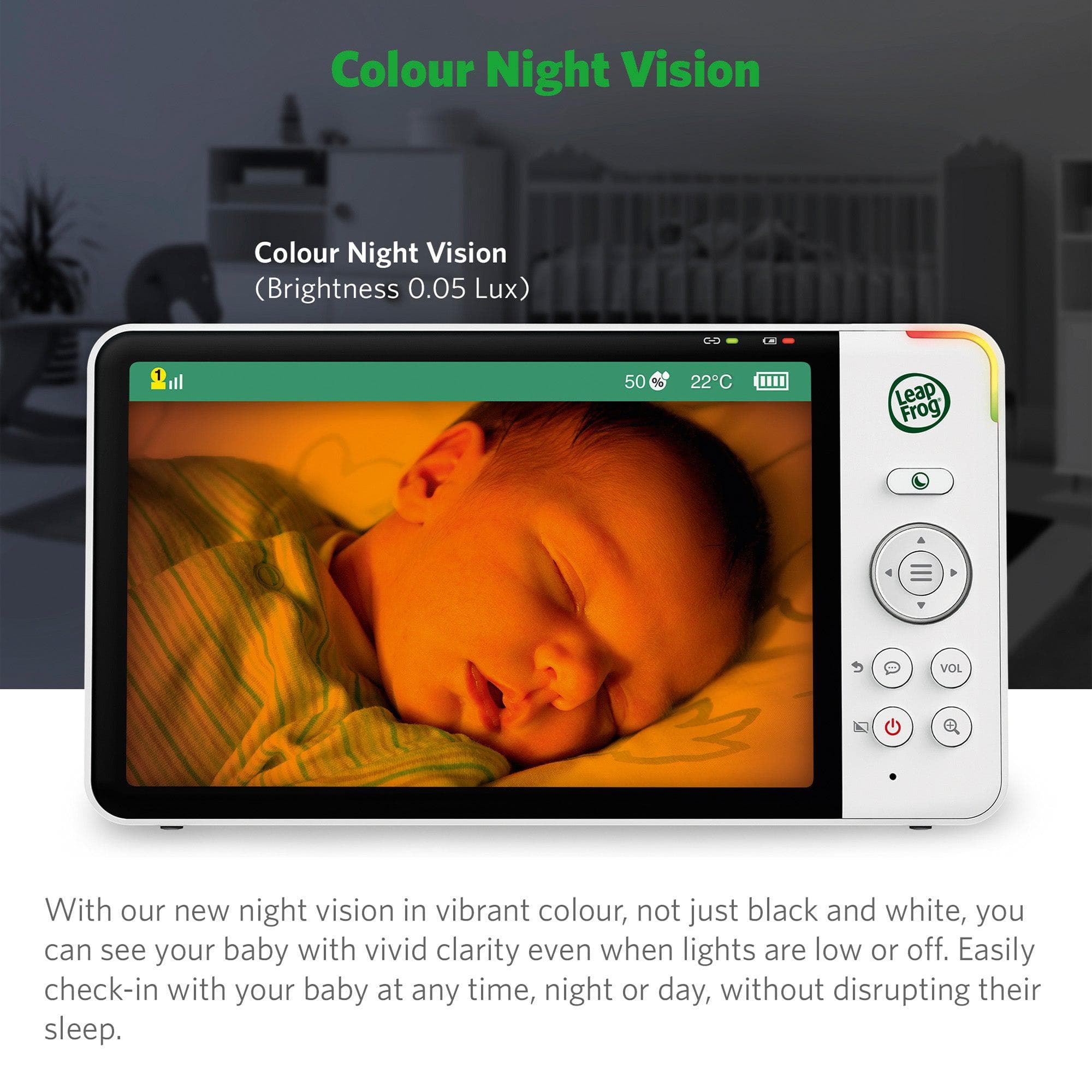 LeapFrog LF920HD 7 Inch Video Baby Monitor with Colour Night Vision - White - Image 4
